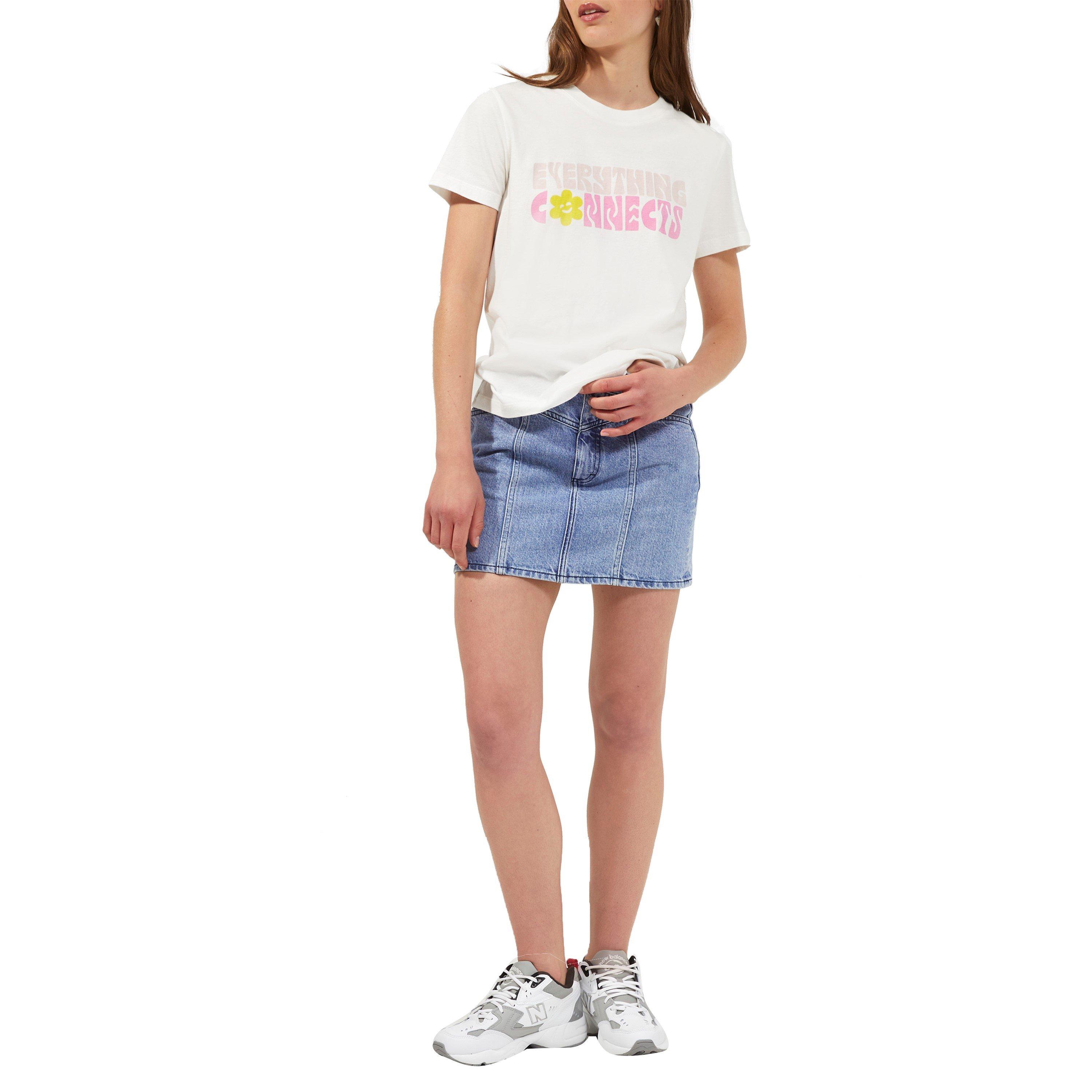 Bijeli laneni - French Connection - Everything Connects T-Shirt - 2