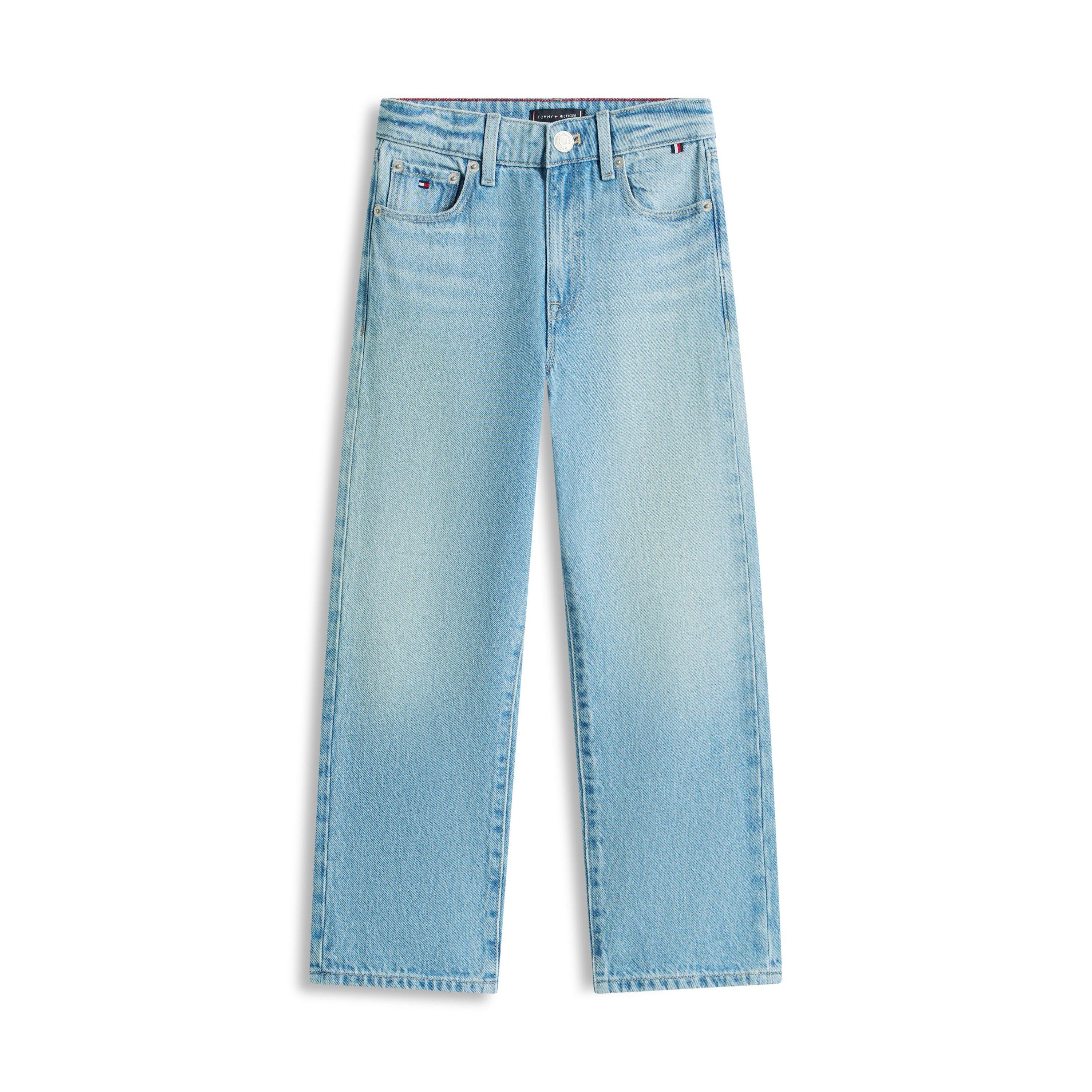 Tommy Hilfiger Kids' Wide Leg Jeans - Light Denim - Size 14Y