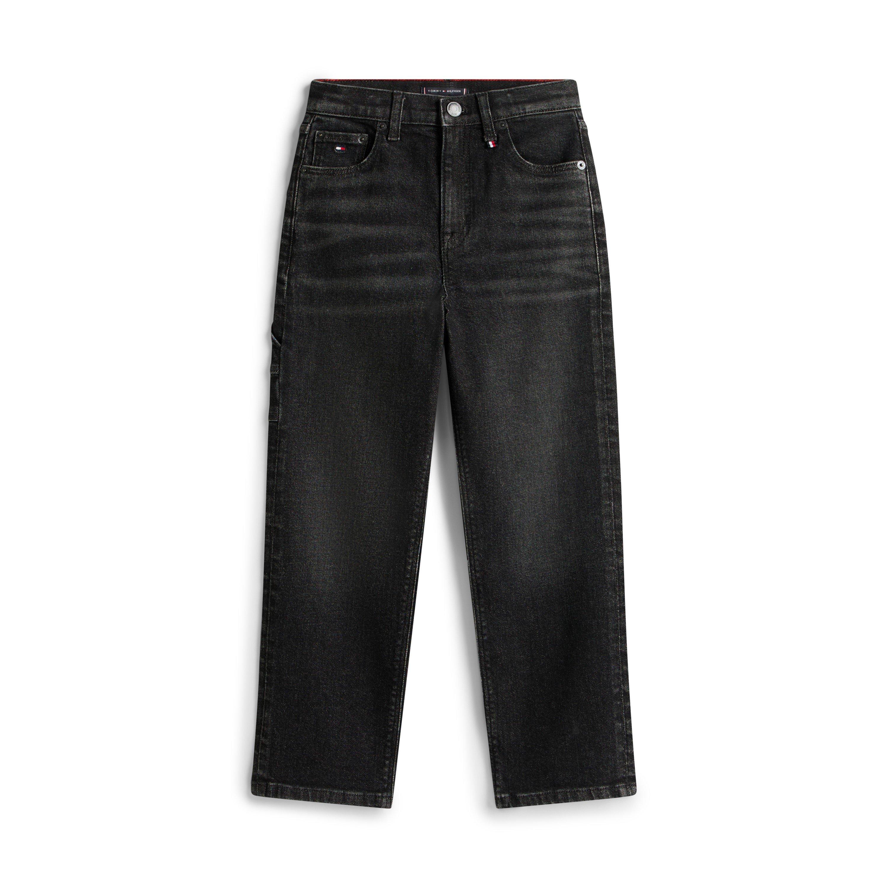Tommy Hilfiger Boys Kids' Relaxed Wide Leg Jeans - Black Denim 1By - 10Y