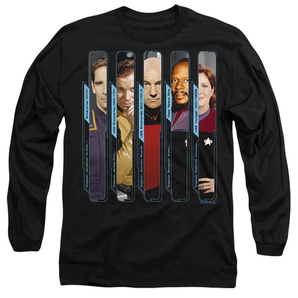 Black - Star Trek - Star Trek The Captains Long Sleeve T-Shirt Black - 1