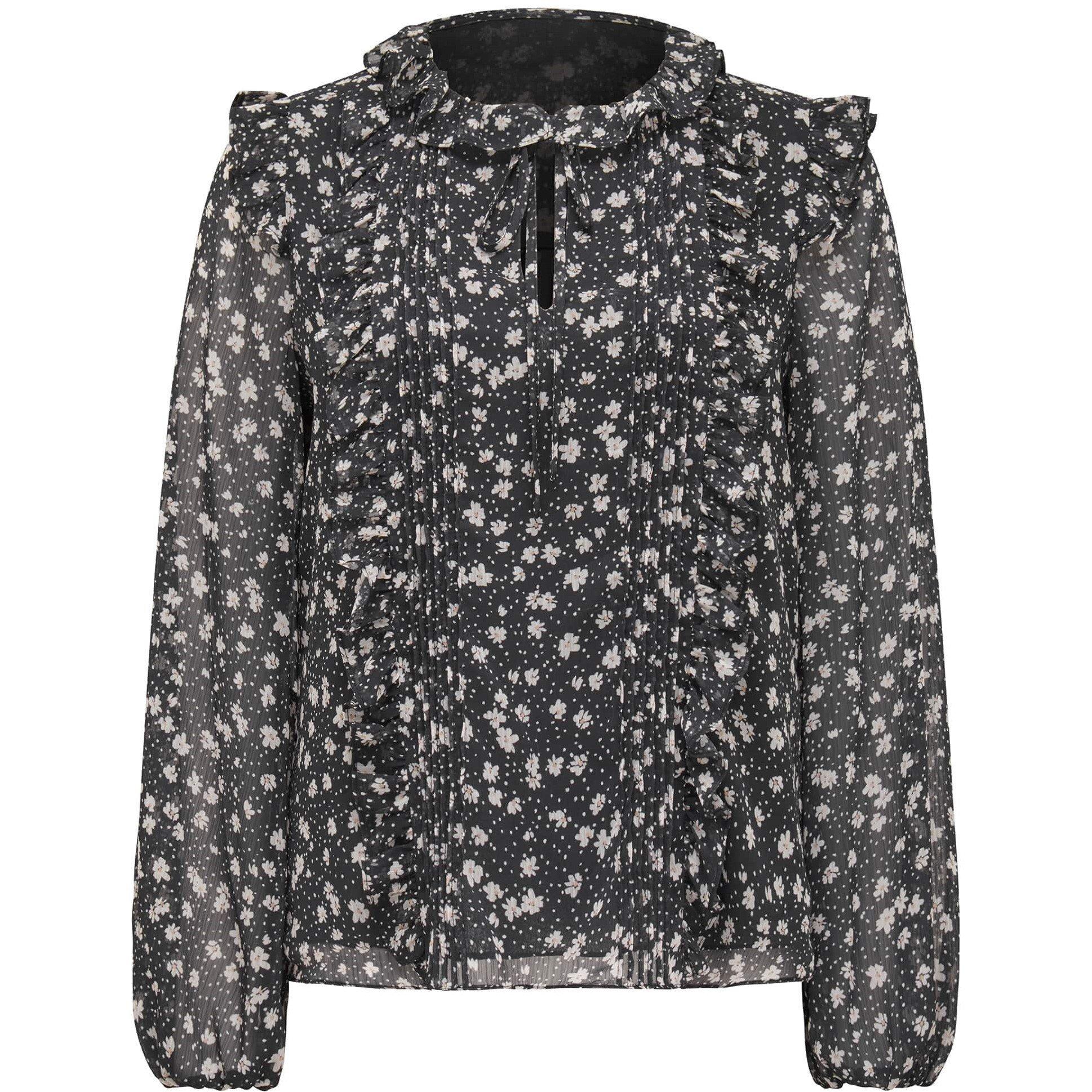 Parchment - Forever New - Cody Ruffle Pintuck Blouse - 6