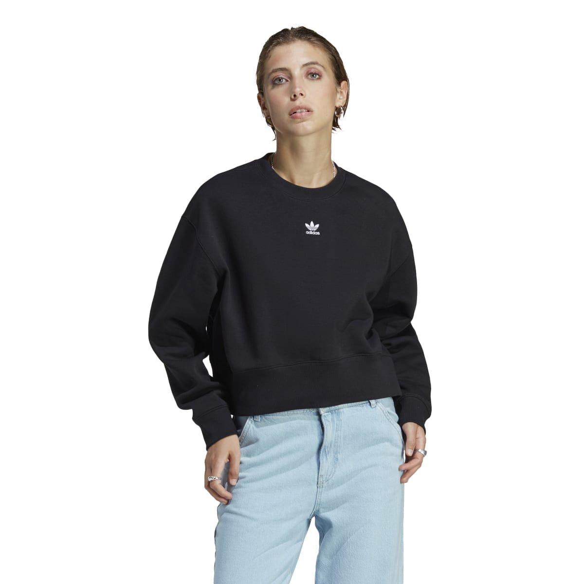 Black - adidas Originals - Adicolor Essentials Crewneck Sweatshirt - 3