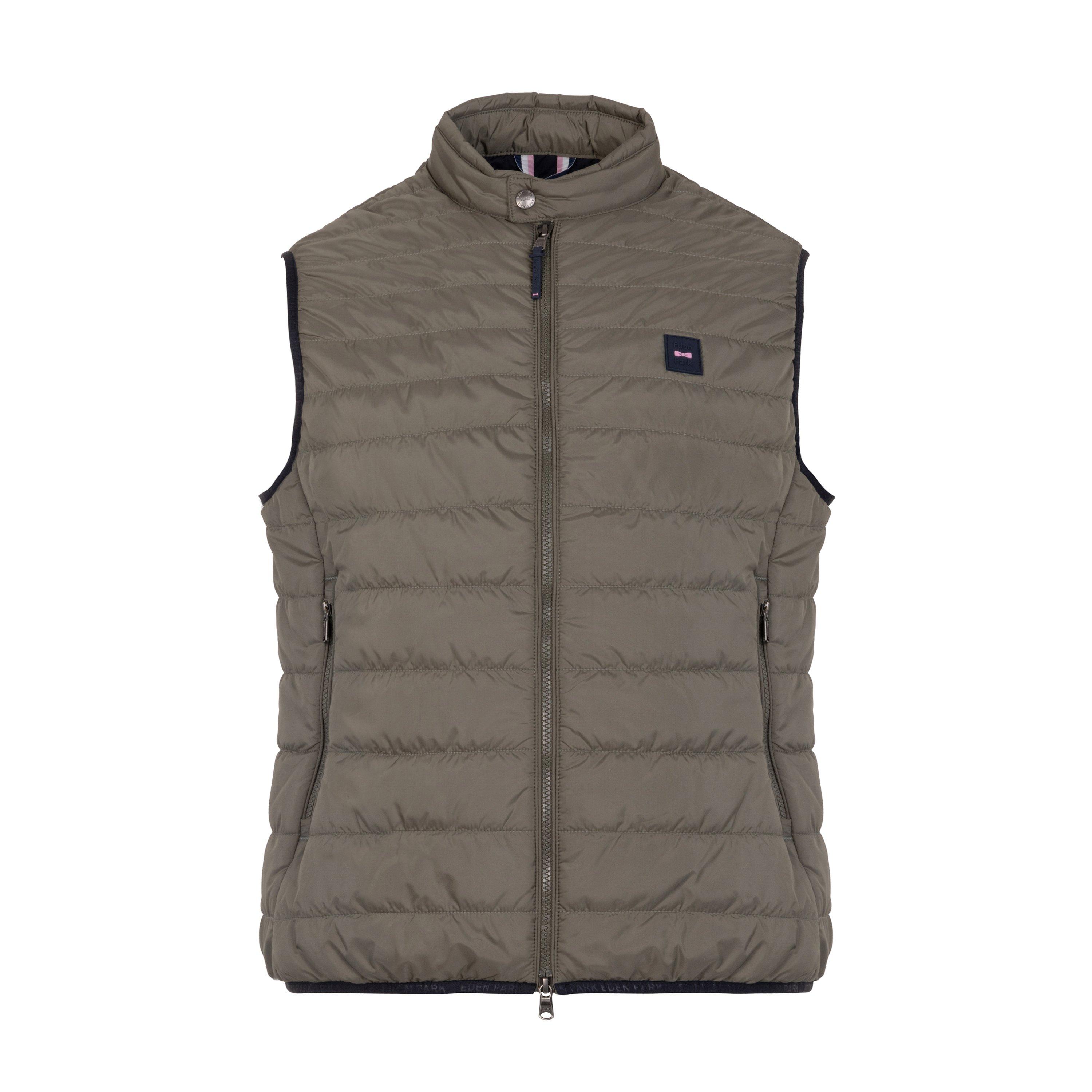 Kam11 - Eden Park - Men's Khaki Sleeveless Waterproof Puffa Jacket - 1
