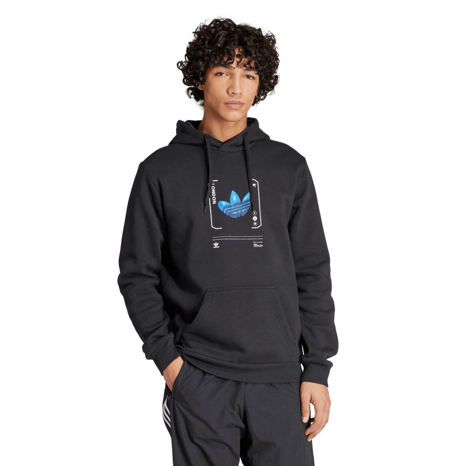 Black - adidas Originals - London Graphic Hoodie - 1