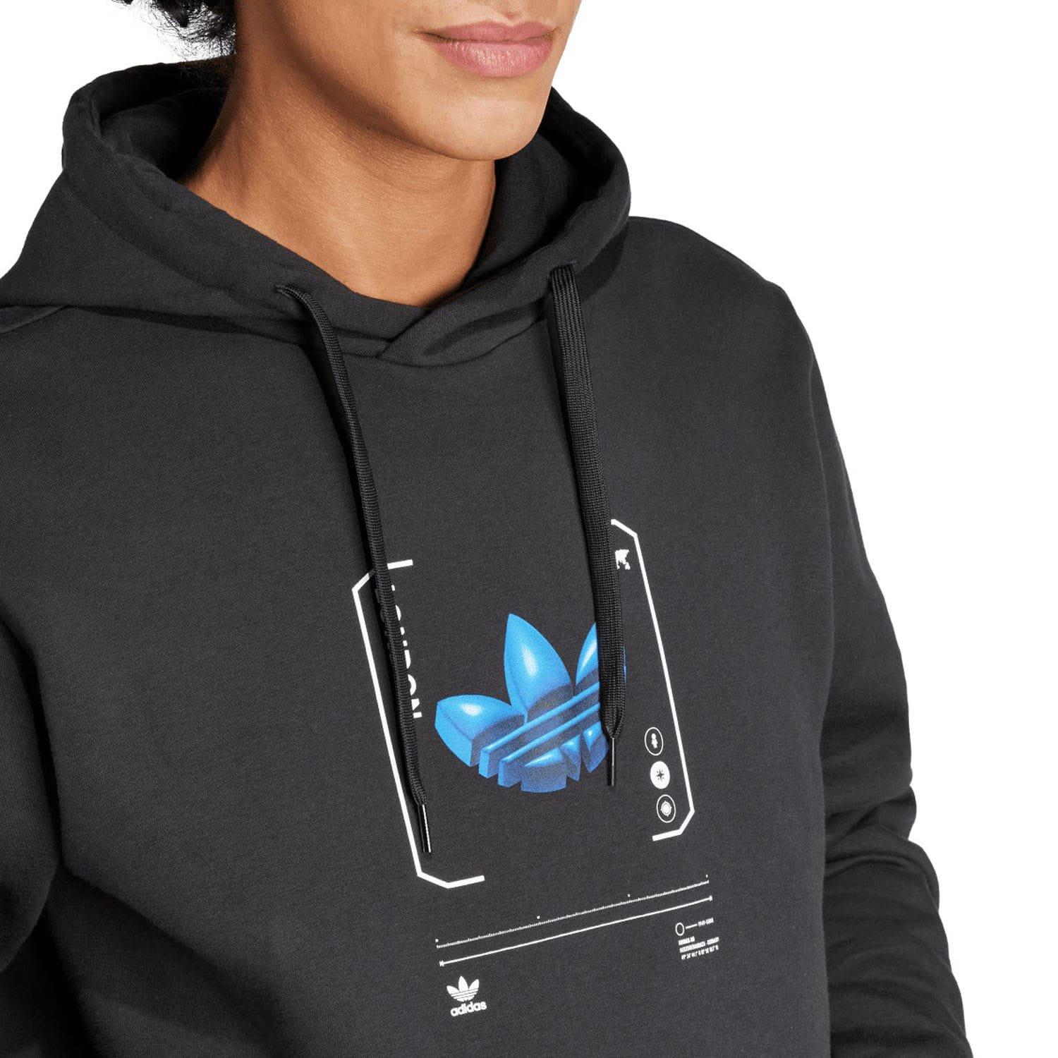 Black - adidas Originals - London Graphic Hoodie - 4