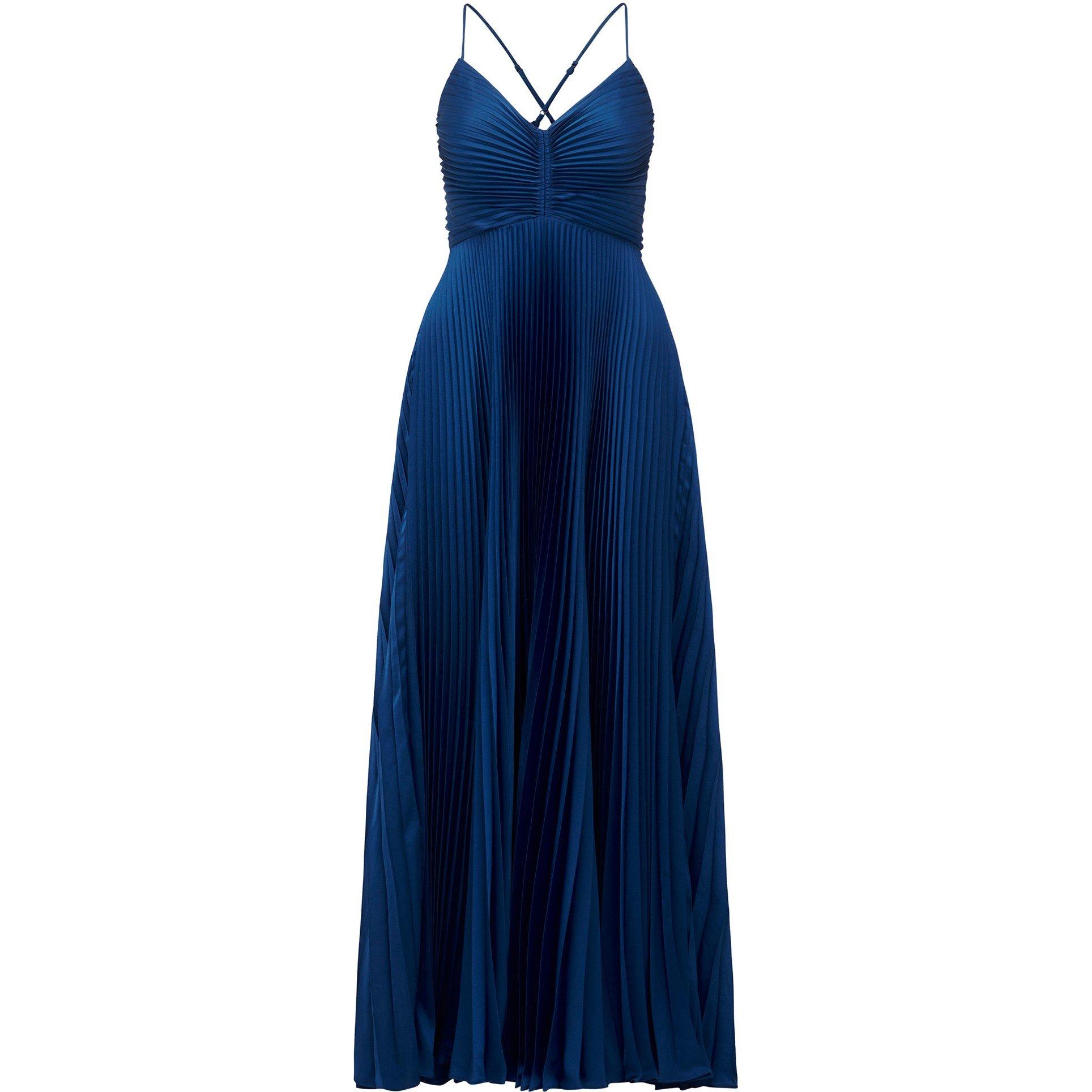 Sapphire Blue - Forever New - Geri Tie Back Pleated Maxi Dress - 5