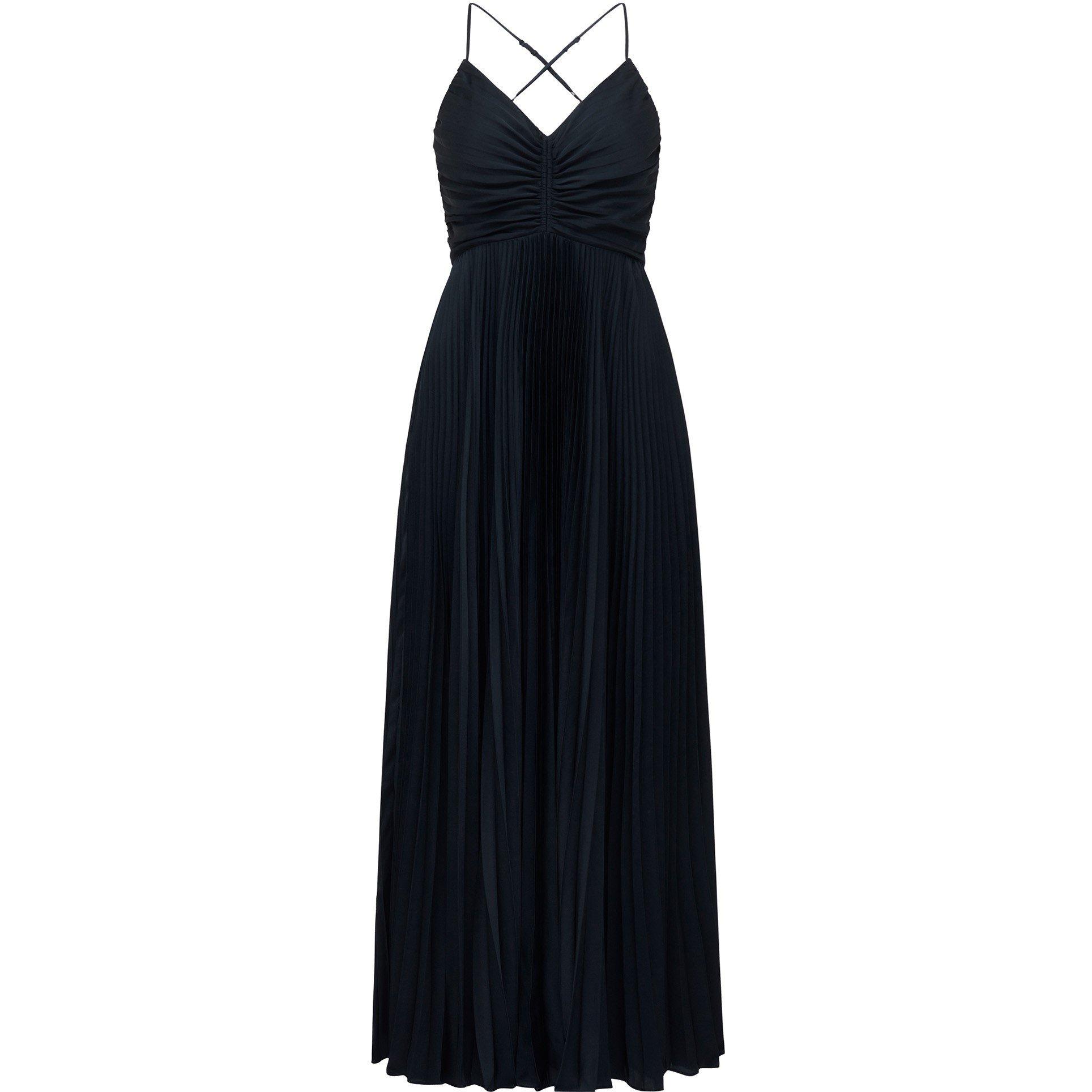 Navy - Forever New - Geri Tie Back Pleated Maxi Dress - 5