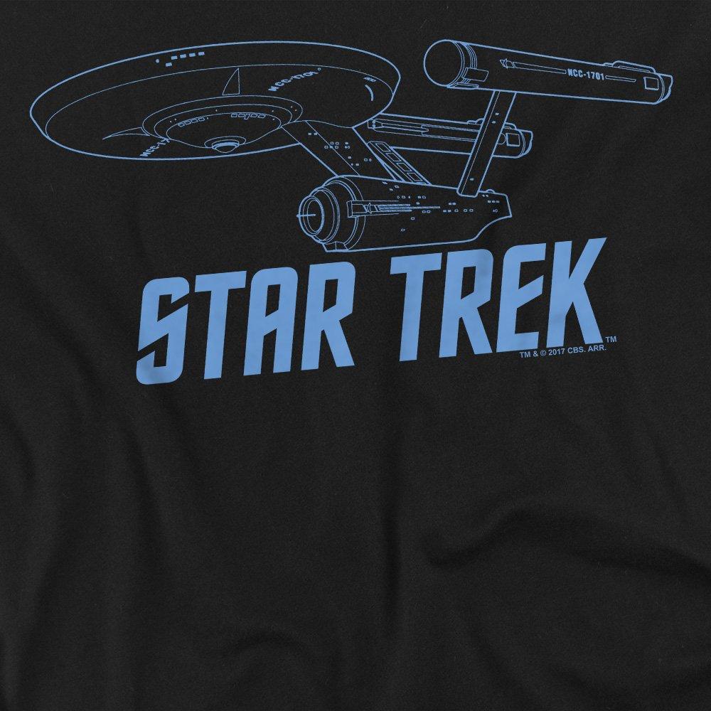 Black - Star Trek - Star Trek Enterprise Outline T Shirt Black - 2