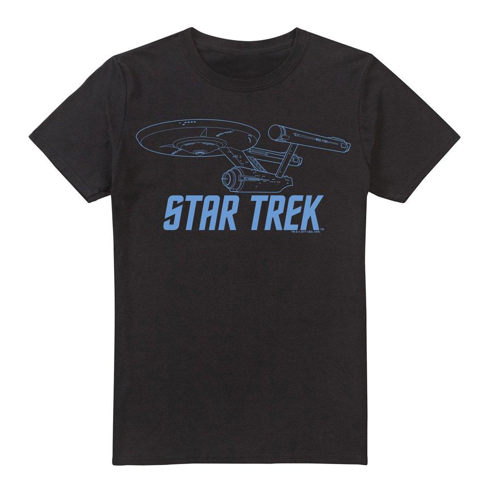 Black - Star Trek - Star Trek Enterprise Outline T Shirt Black - 4