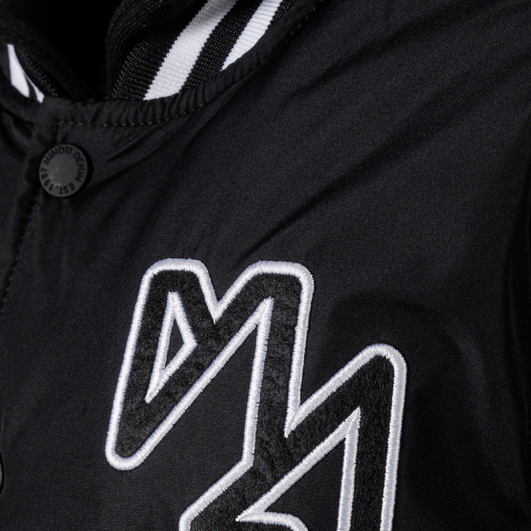 Black - Minoti - Boys baseball style jacket detachable hood black - 6