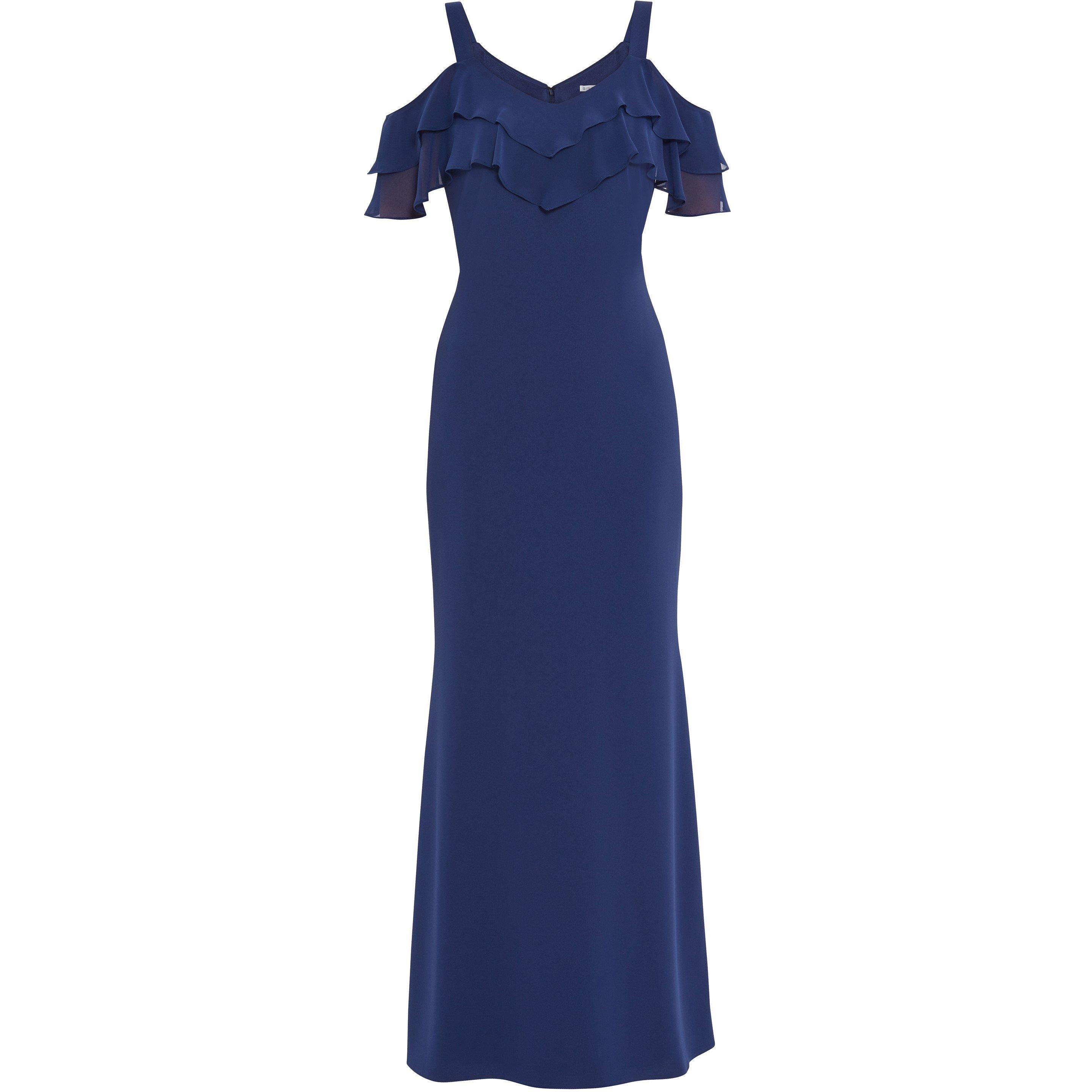 Gina Bacconi Women's Blaise With Chiffon Frills Maxi Dress - Navy - 18