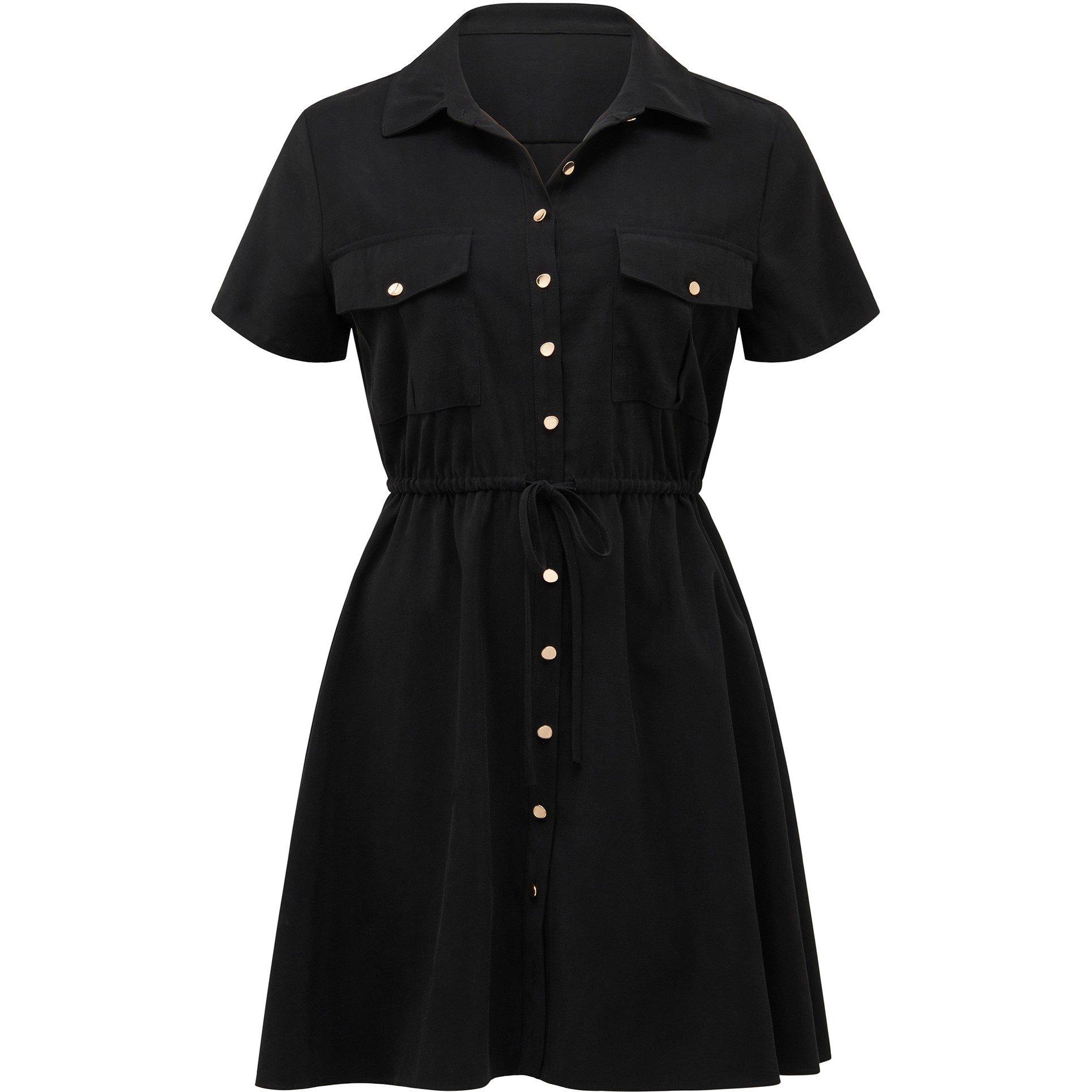 Black - Forever New - Avana Skater Shirt Dress - 1