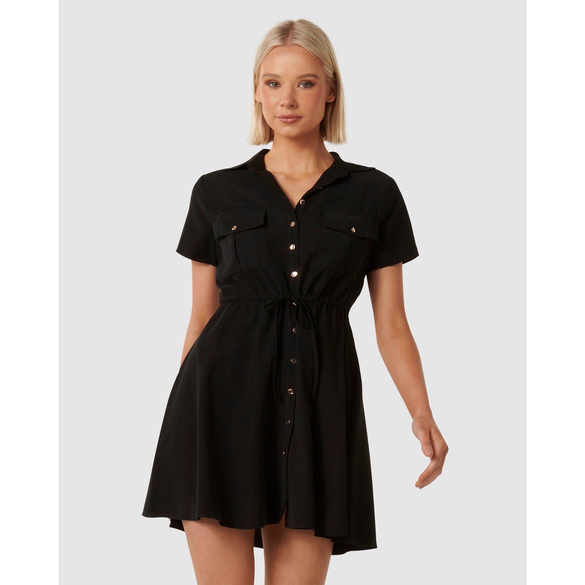 Black - Forever New - Avana Skater Shirt Dress - 3