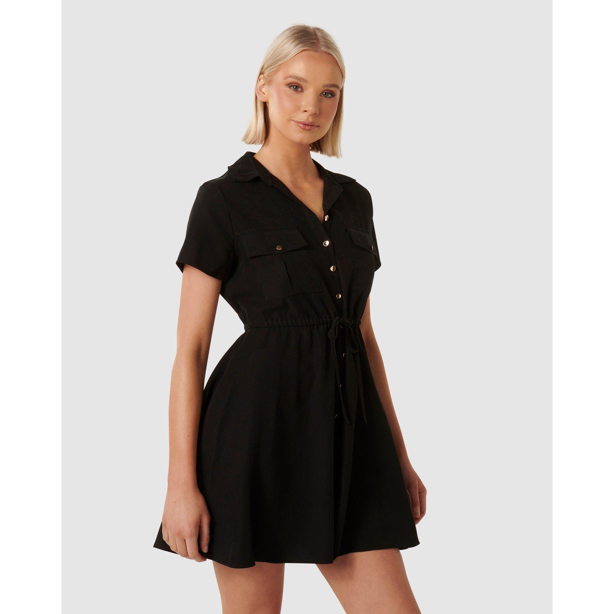 Black - Forever New - Avana Skater Shirt Dress - 5