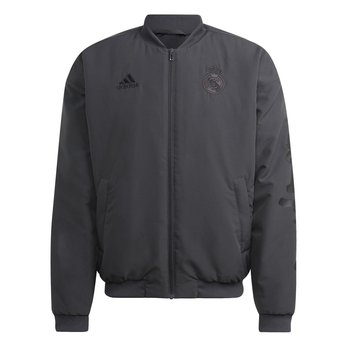 Grey - adidas - Men's Chinese Story Real Madrid 2022-23 Padded Softshell Jacket - 1