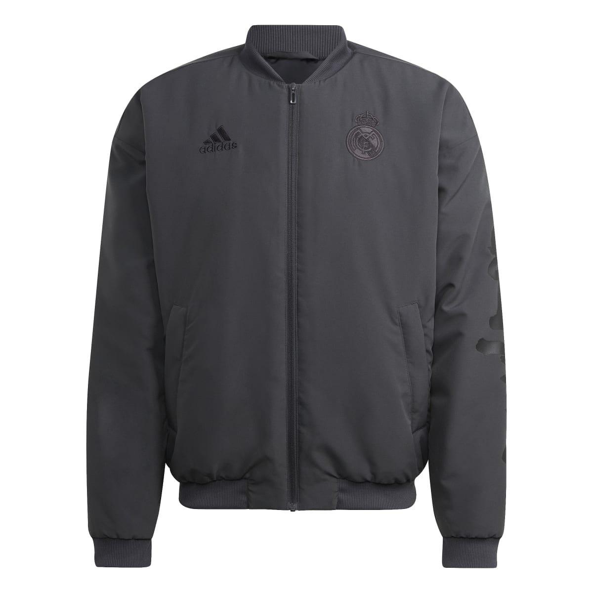 Grey - adidas - Men's Chinese Story Real Madrid 2022-23 Padded Softshell Jacket - 2