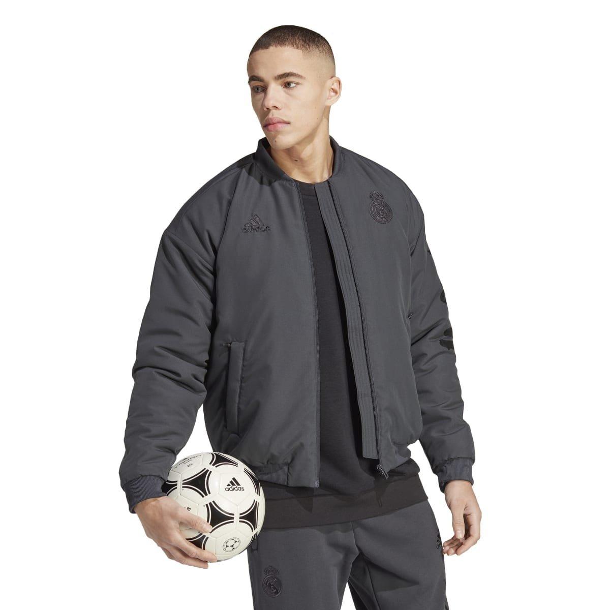 Grey - adidas - Men's Chinese Story Real Madrid 2022-23 Padded Softshell Jacket - 6