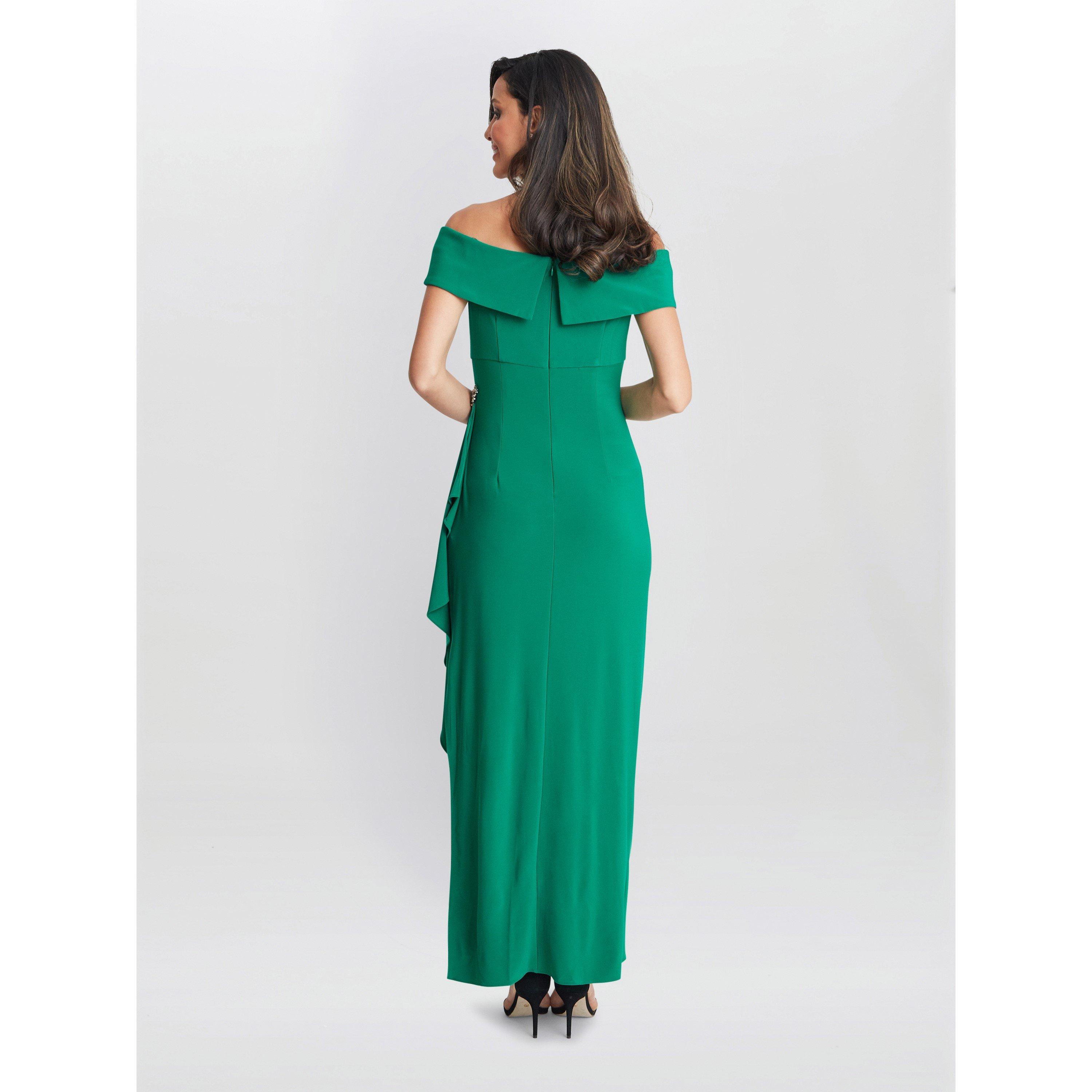 Jade - Gina Bacconi - Jodie Off Shoulder Jersey Dress With Hip Detail - 2