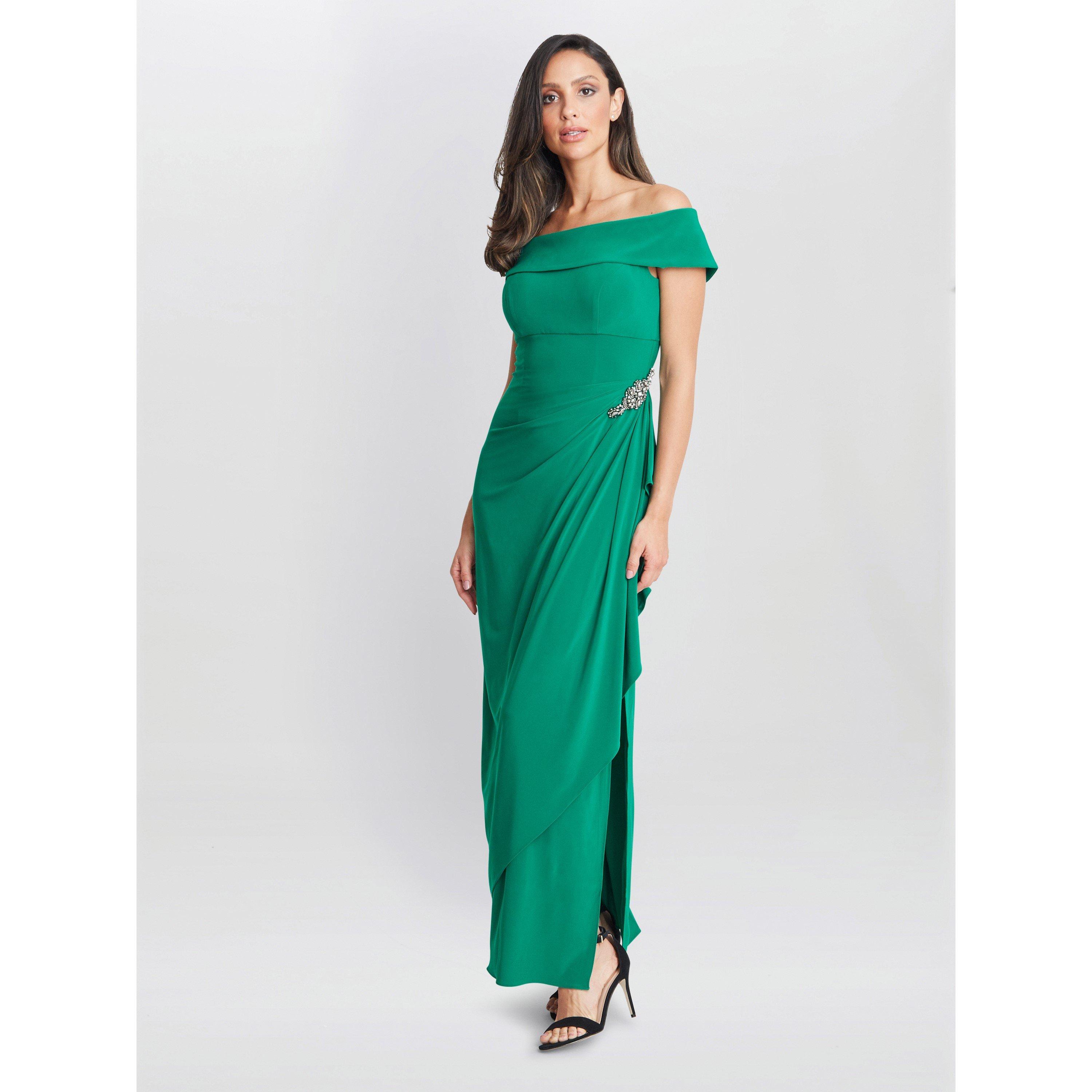 Jade - Gina Bacconi - Jodie Off Shoulder Jersey Dress With Hip Detail - 3