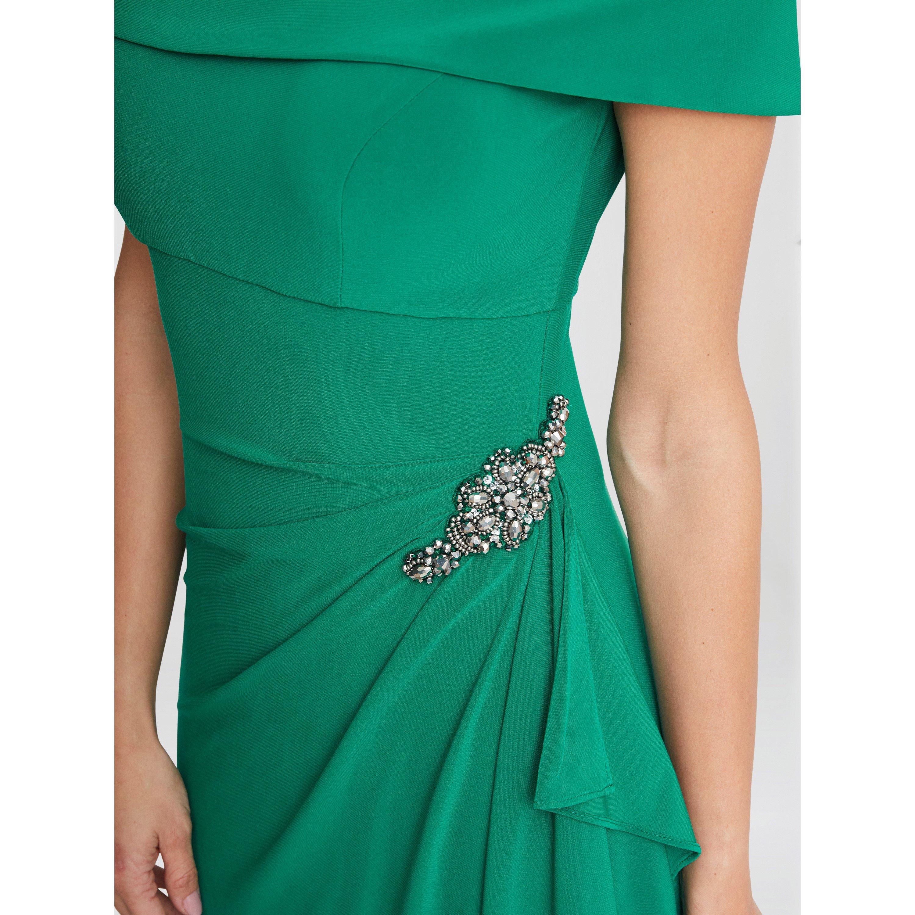 Jade - Gina Bacconi - Jodie Off Shoulder Jersey Dress With Hip Detail - 5