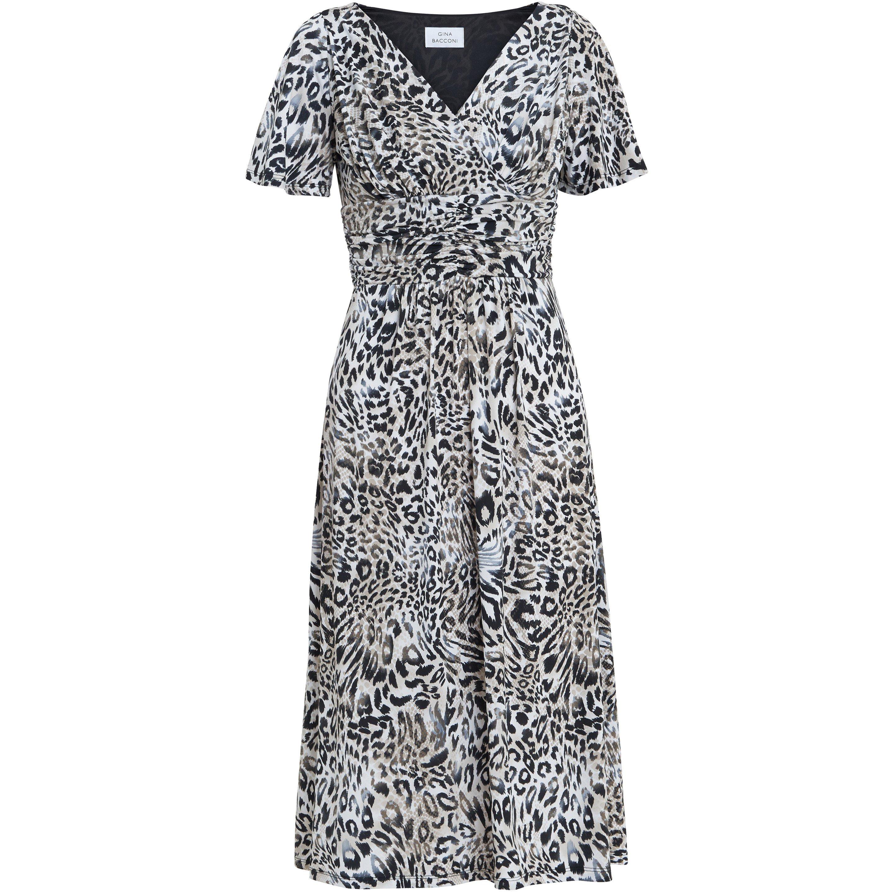 Black / Beige - Gina Bacconi - Georgia Jersey Maxi Dress - 4