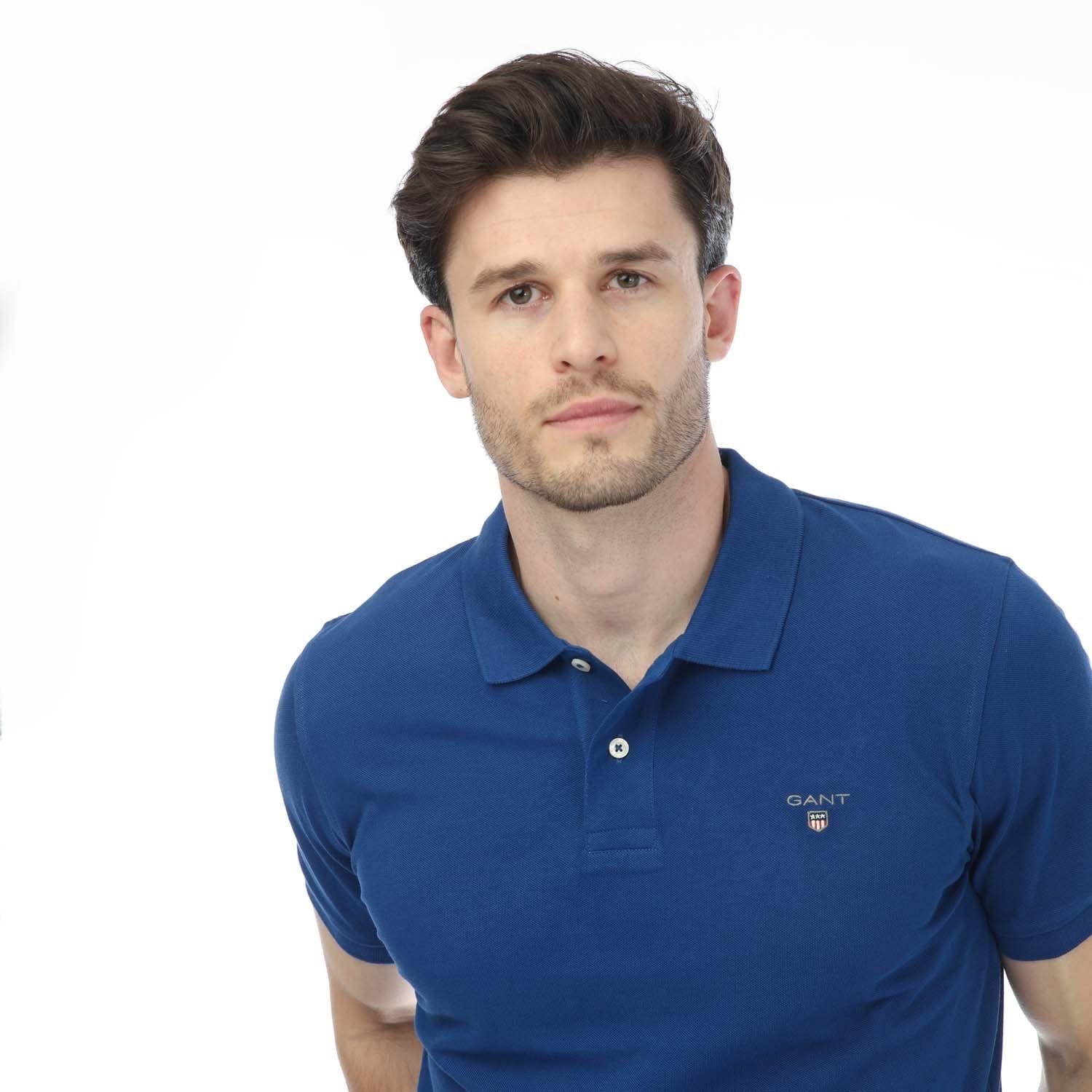 Blue - Gant - Piqu¿ Rugger Polo Shirt - 3