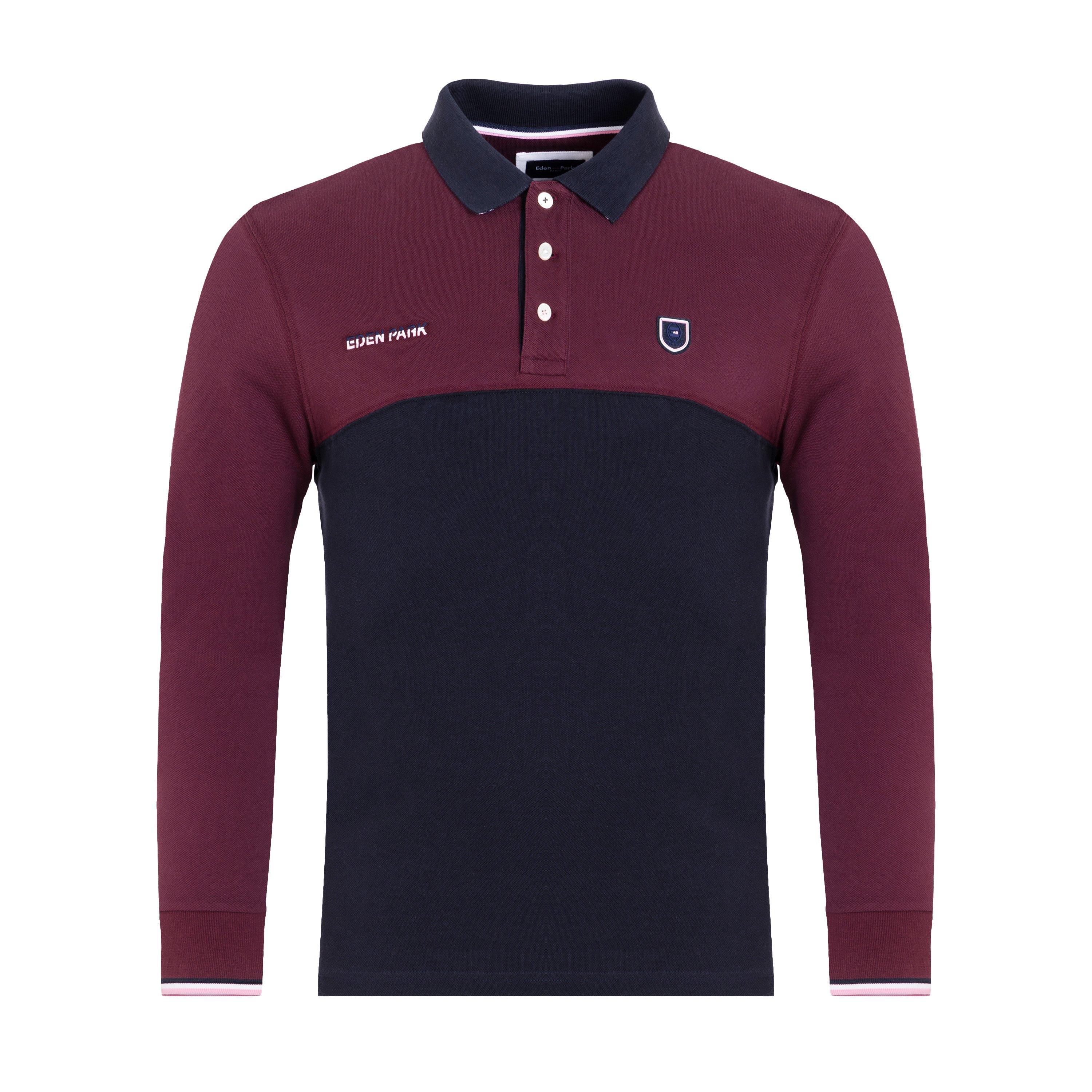 Bxf - Eden Park - Light blue colourblock polo shirt - 1