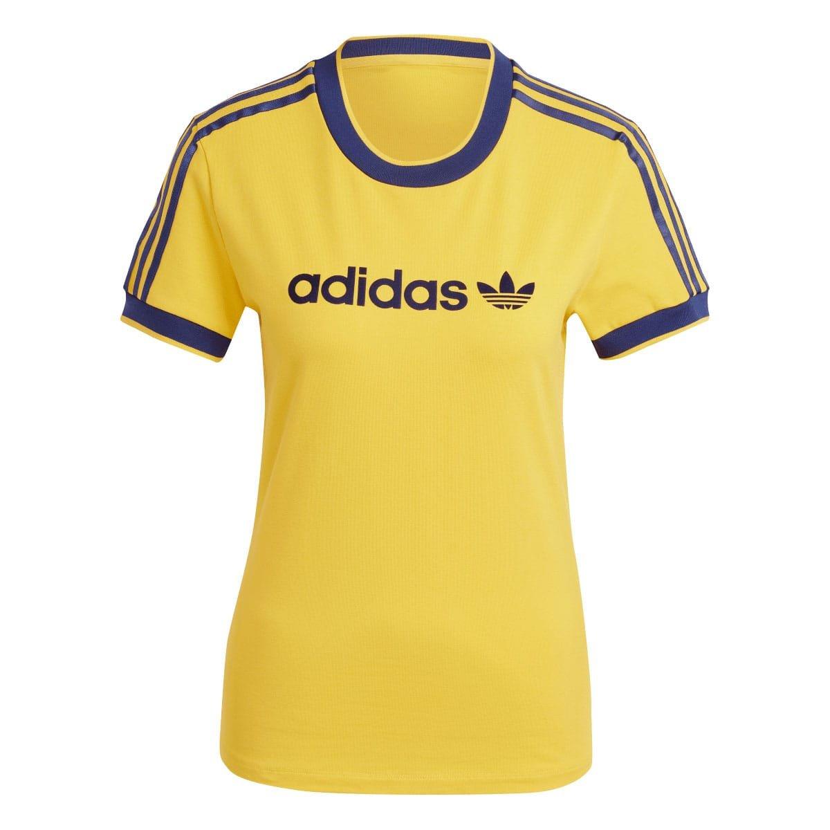 Yellow - adidas Originals - Badge Slim 3-Stripes T-Shirt - 1