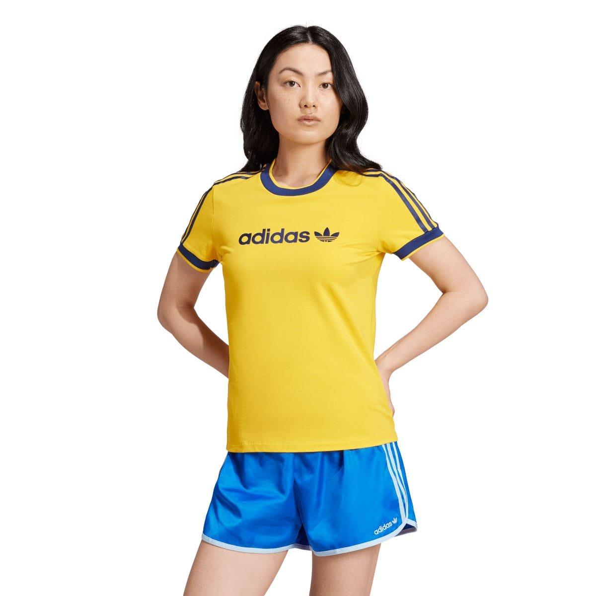 Yellow - adidas Originals - Badge Slim 3-Stripes T-Shirt - 3