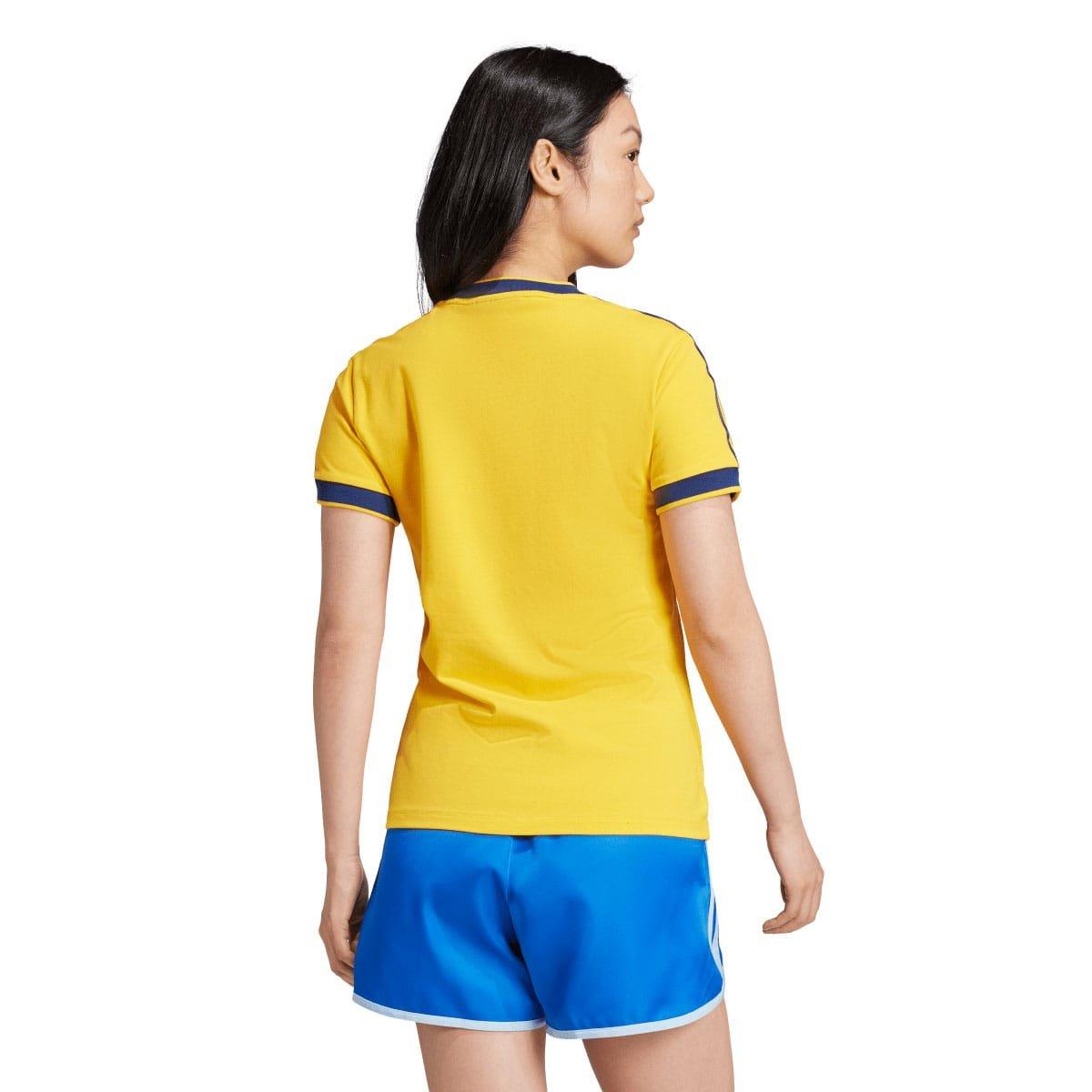 Yellow - adidas Originals - Badge Slim 3-Stripes T-Shirt - 5