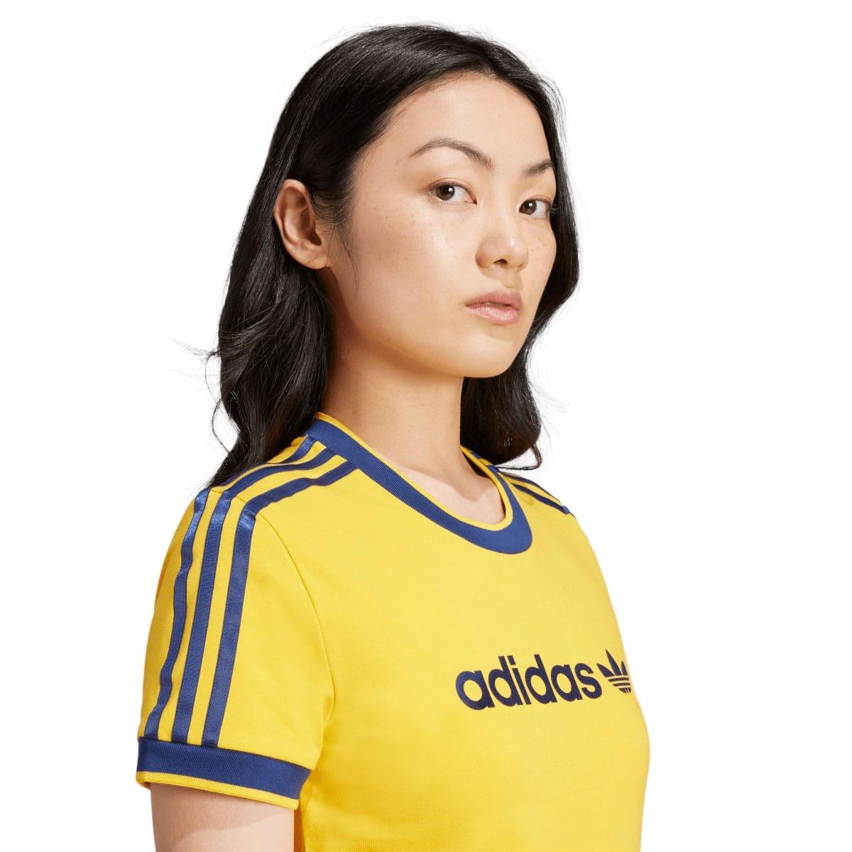 Yellow - adidas Originals - Badge Slim 3-Stripes T-Shirt - 7