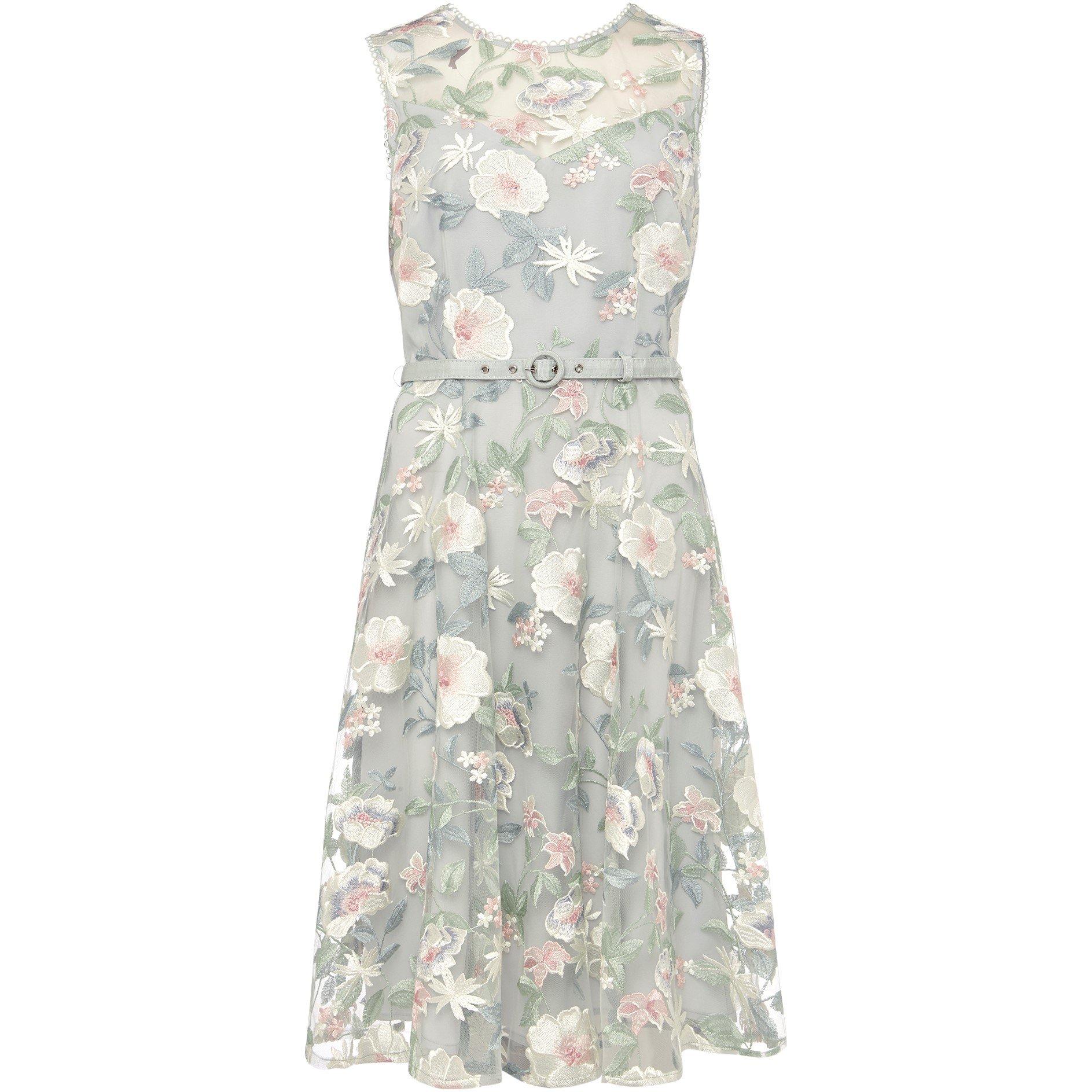 Eau De Nil - Phase Eight - Aria Embroidered Fit and Flare Dress - 1