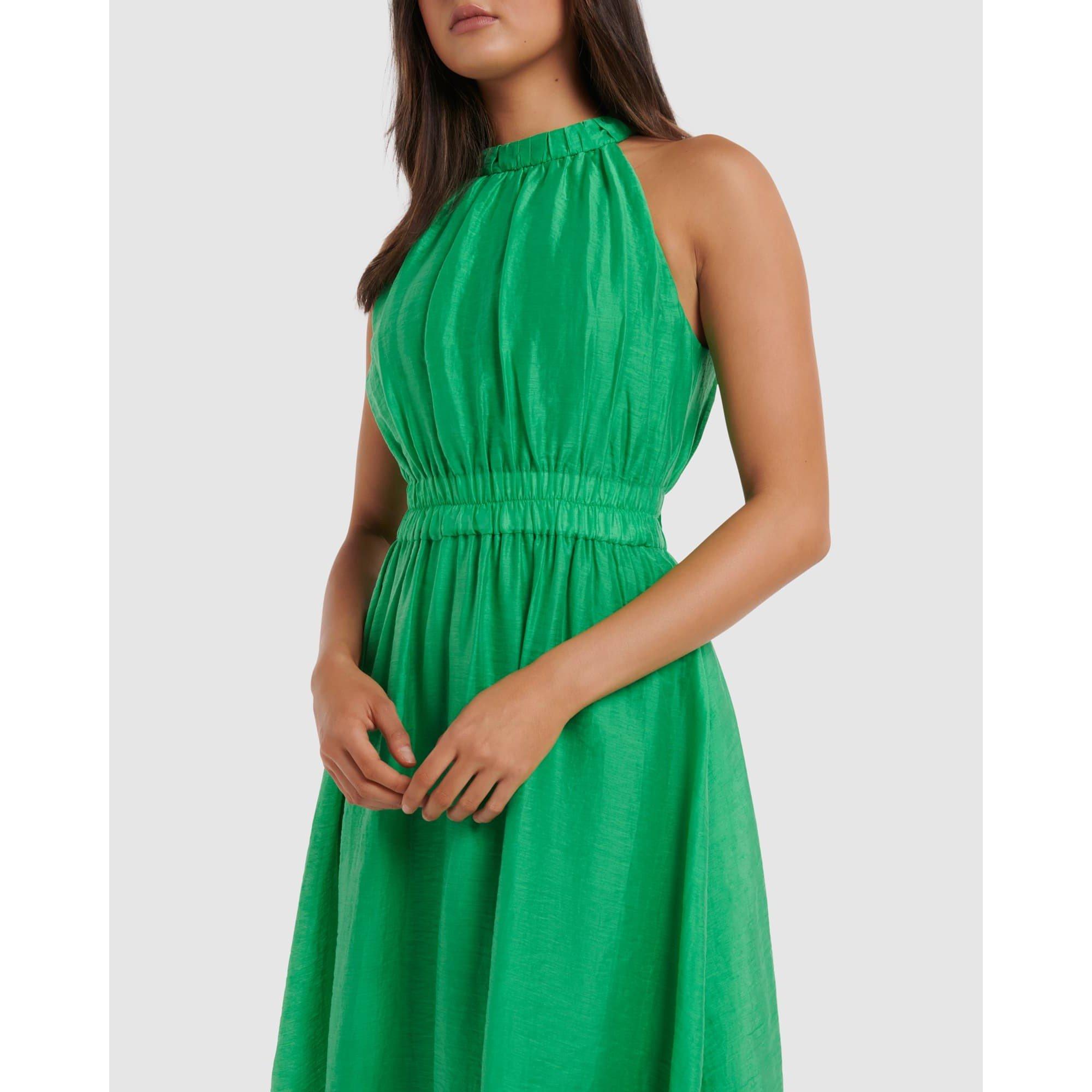 Green - Forever New - Magnolia High Neck Maxi Dress - 3