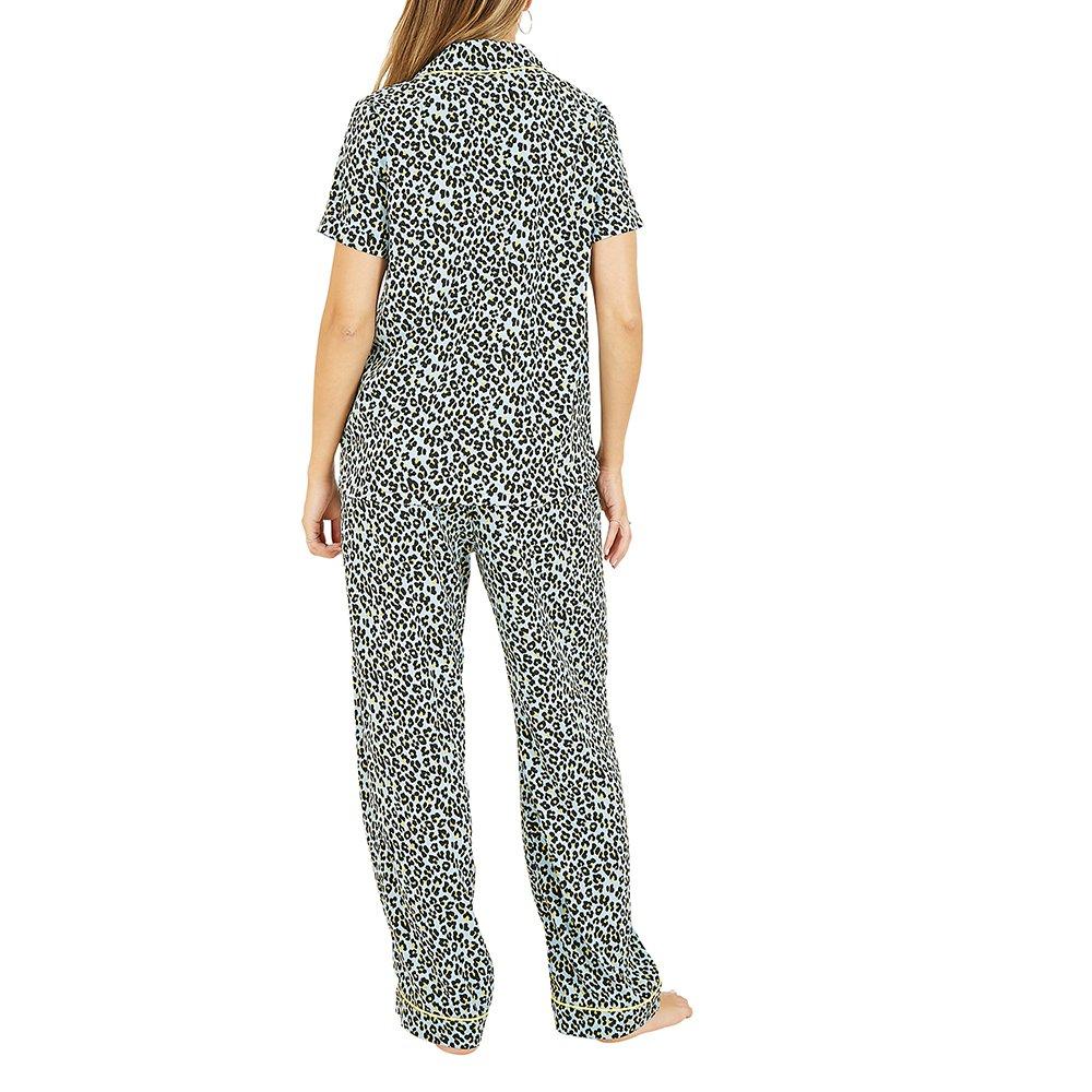 Blue - Yumi - Leopard Print Pyjamas in Blue - 3