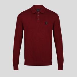 Luke 1977 Venice Long Sleeve Knitted Polo Shirt