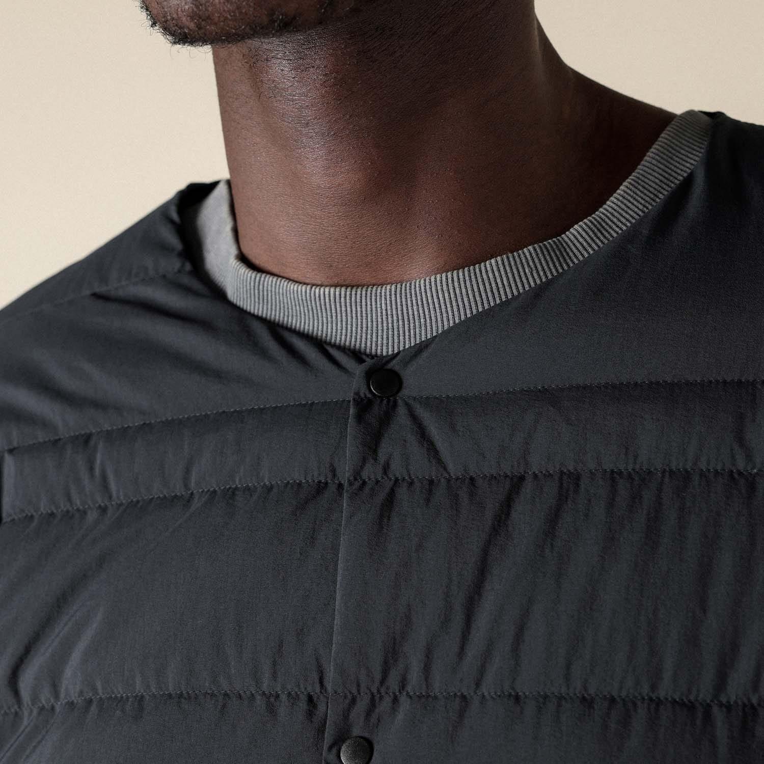 Black - Mizuno - Breath Thermo Lightweight Down Jacket - 7