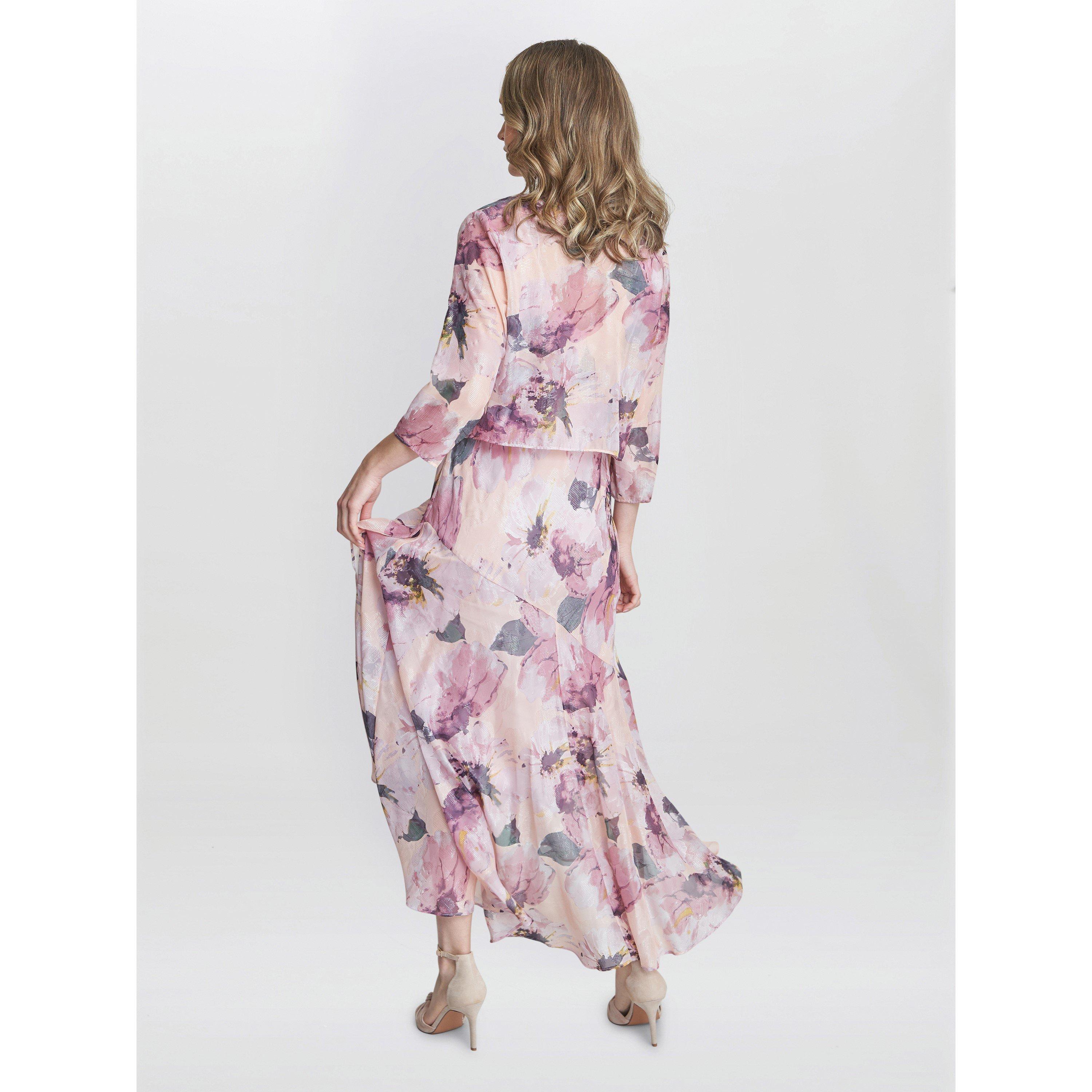 Blush - Gina Bacconi - Nadia Midi Chiffon Dress And Jacket - 2