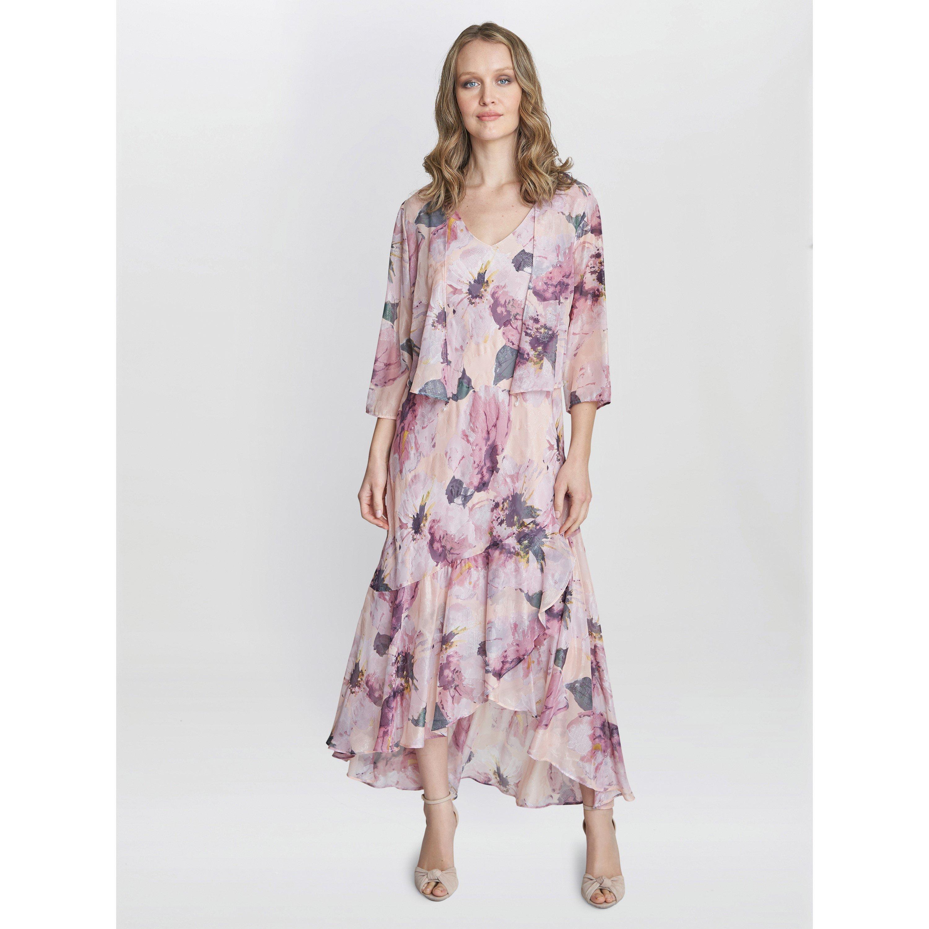 Blush - Gina Bacconi - Nadia Midi Chiffon Dress And Jacket - 3