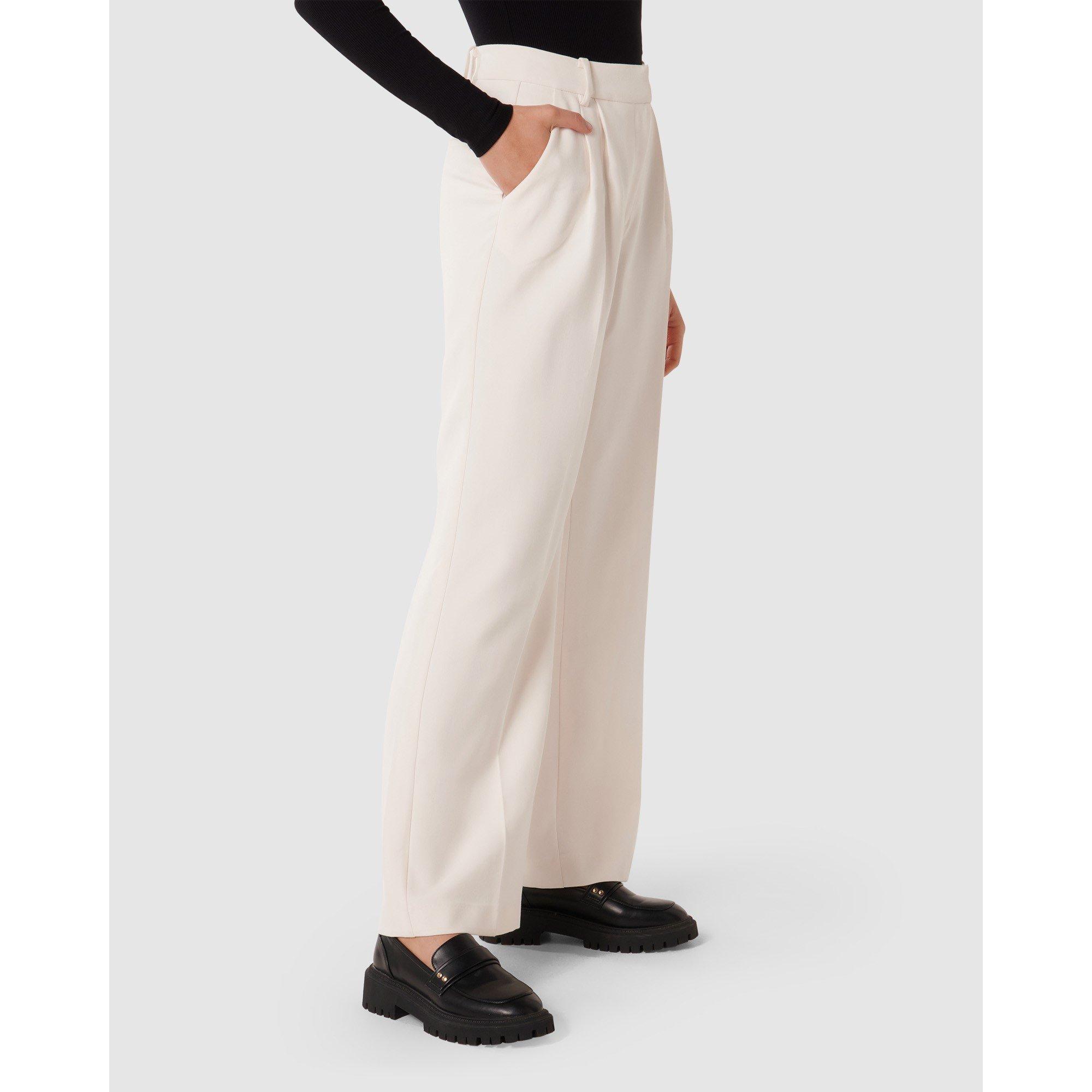 Oyster White - Forever New - Tessa Straight Leg Pants - 5