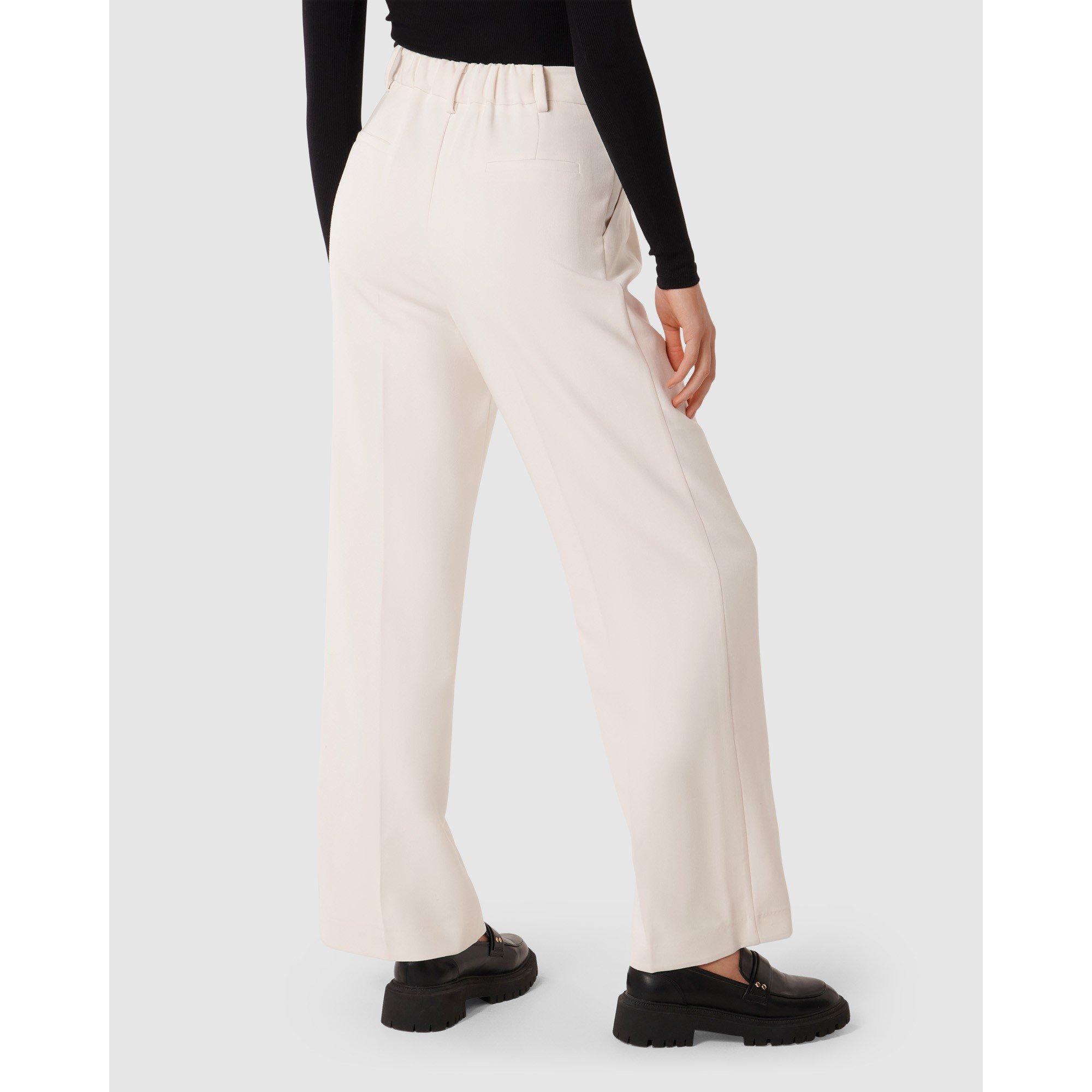 Oyster White - Forever New - Tessa Straight Leg Pants - 6