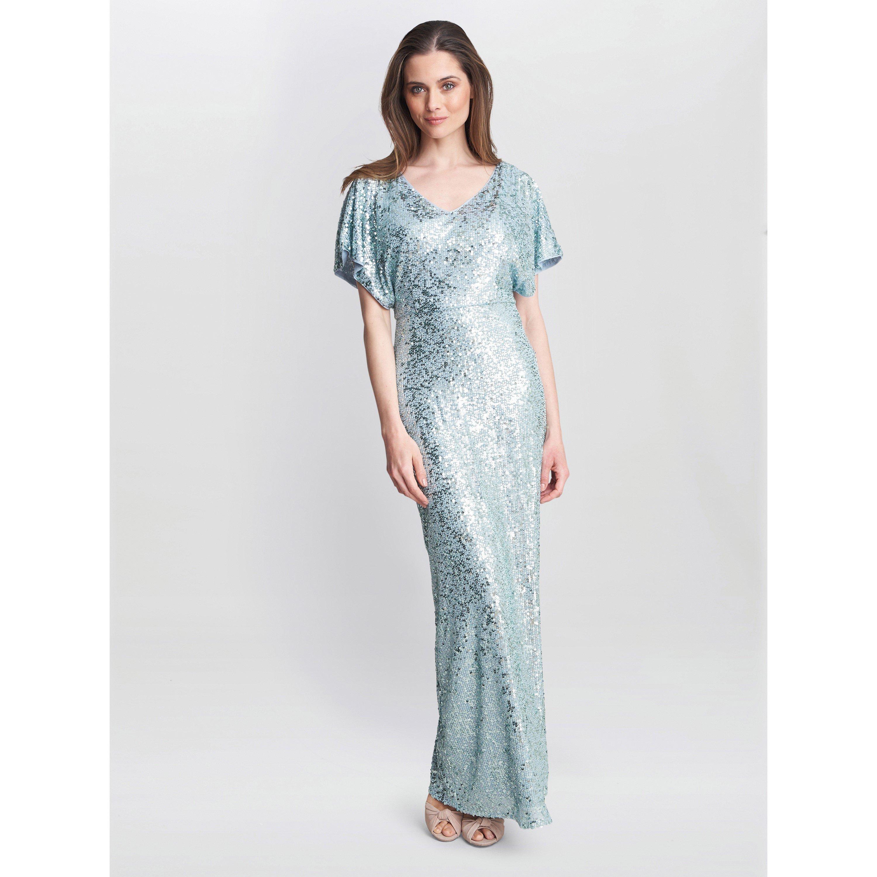 Sea Mist - Gina Bacconi - Courtney Maxi Sequin Dress - 3
