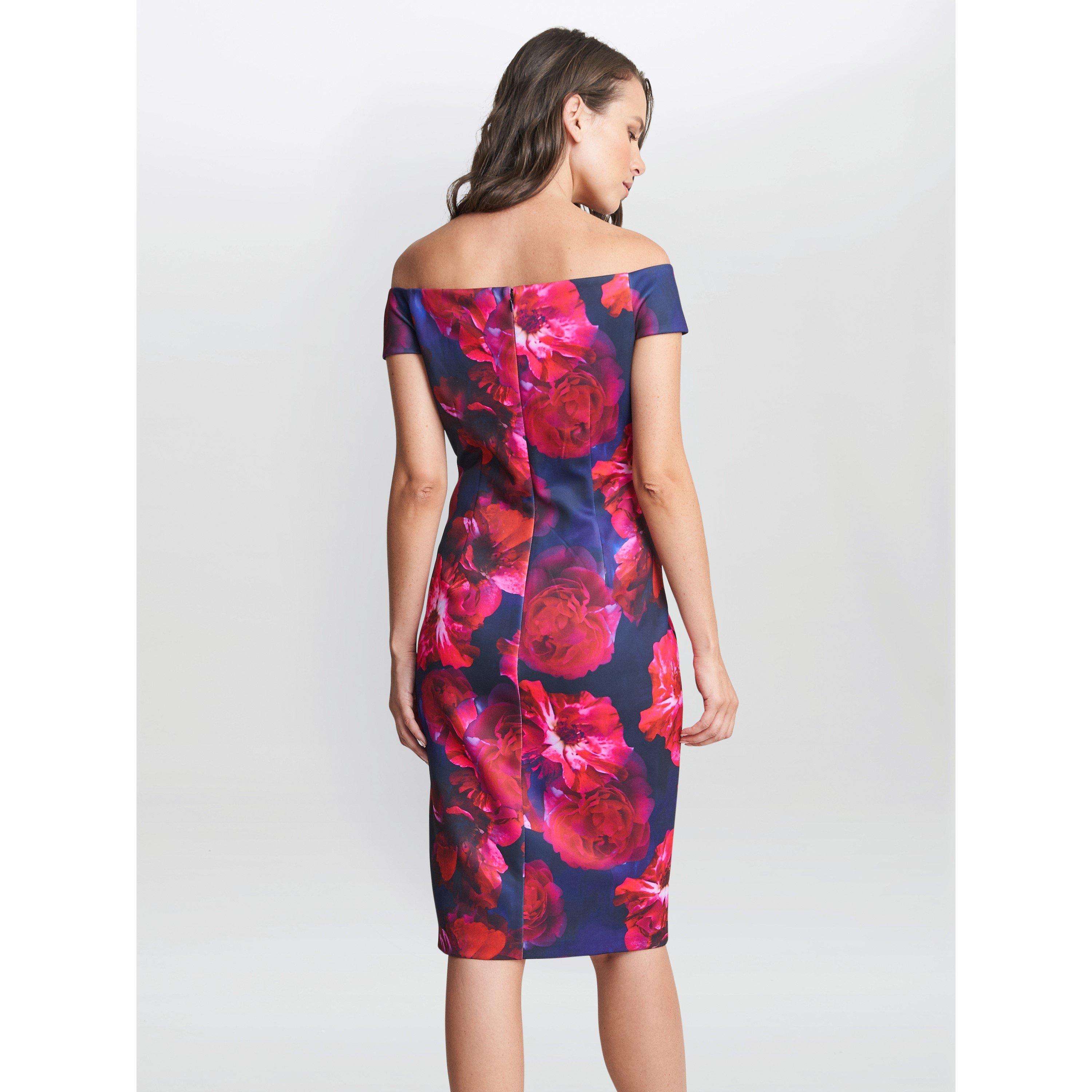 Multi - Gina Bacconi - Miley Printed Off The Shoulder Dress - 2