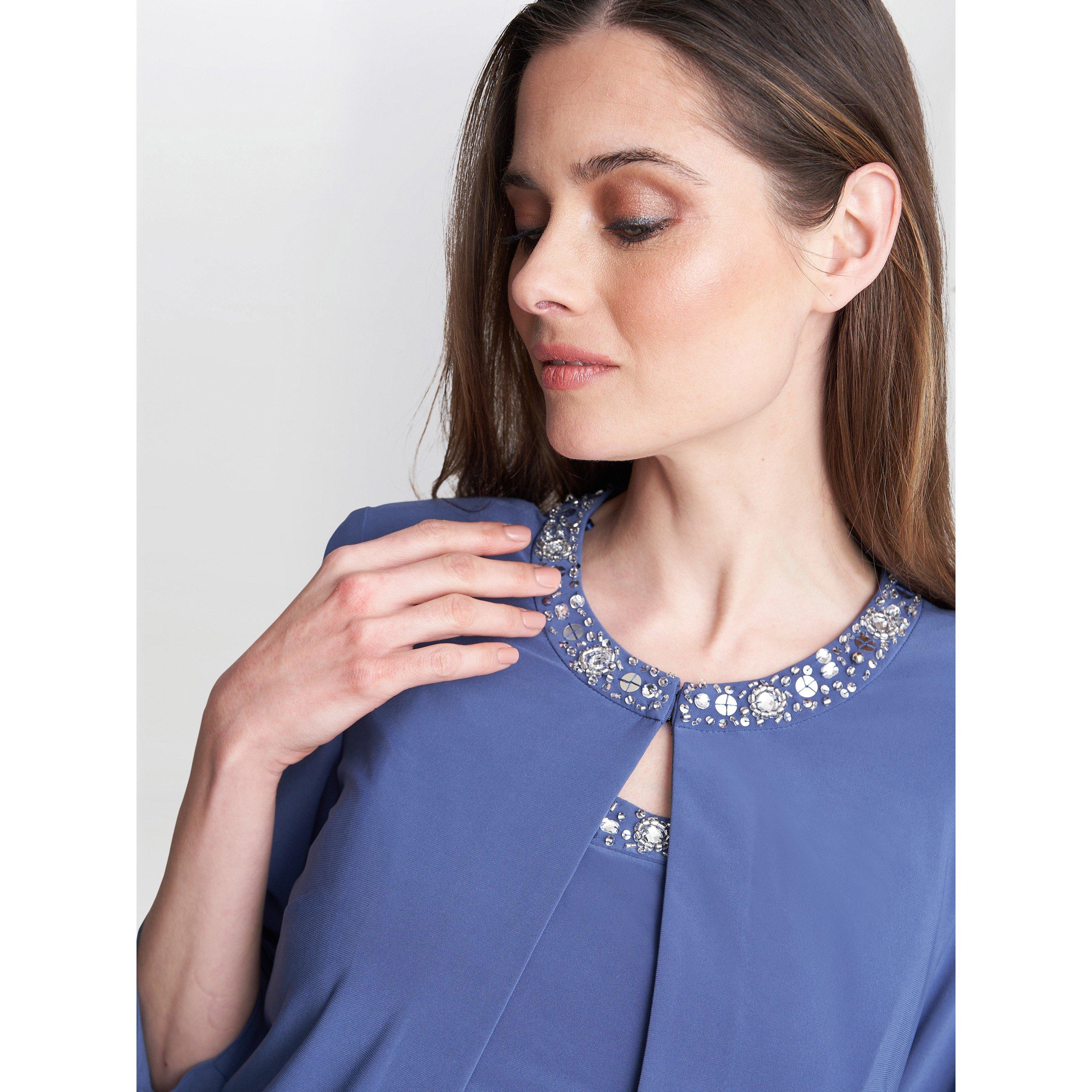 Wedgewood - Gina Bacconi - Delores Jersey Midi A-Line Jacket Dress - 5