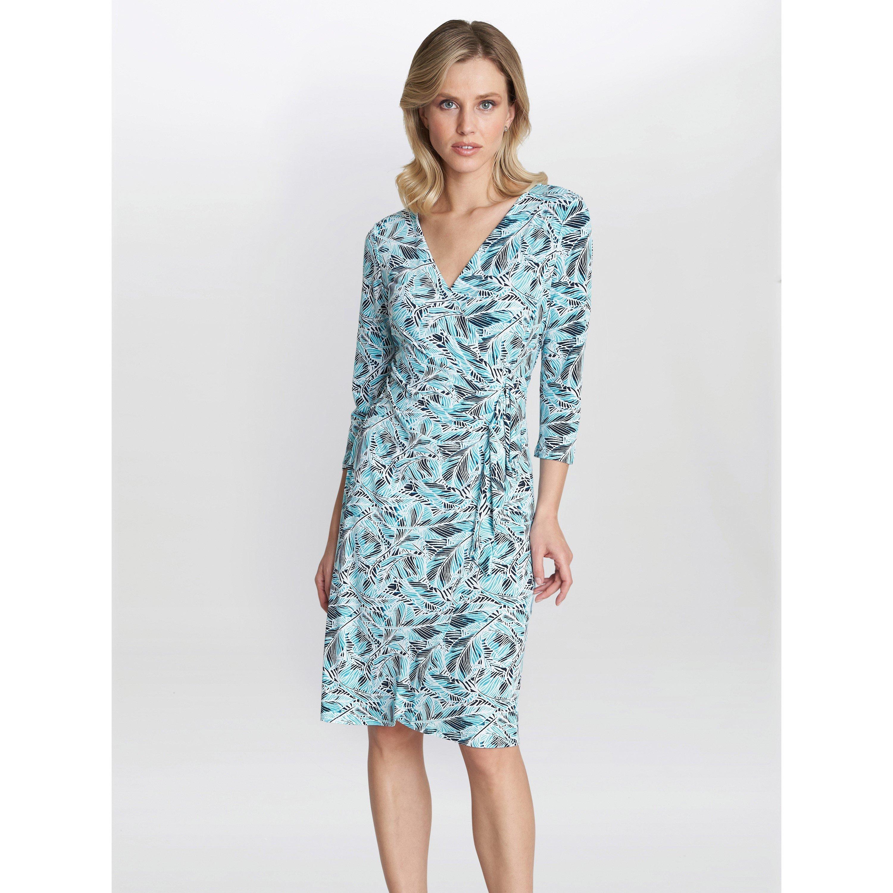Gina Bacconi Women's Desiray Jersey Dress - Turquoise - 14