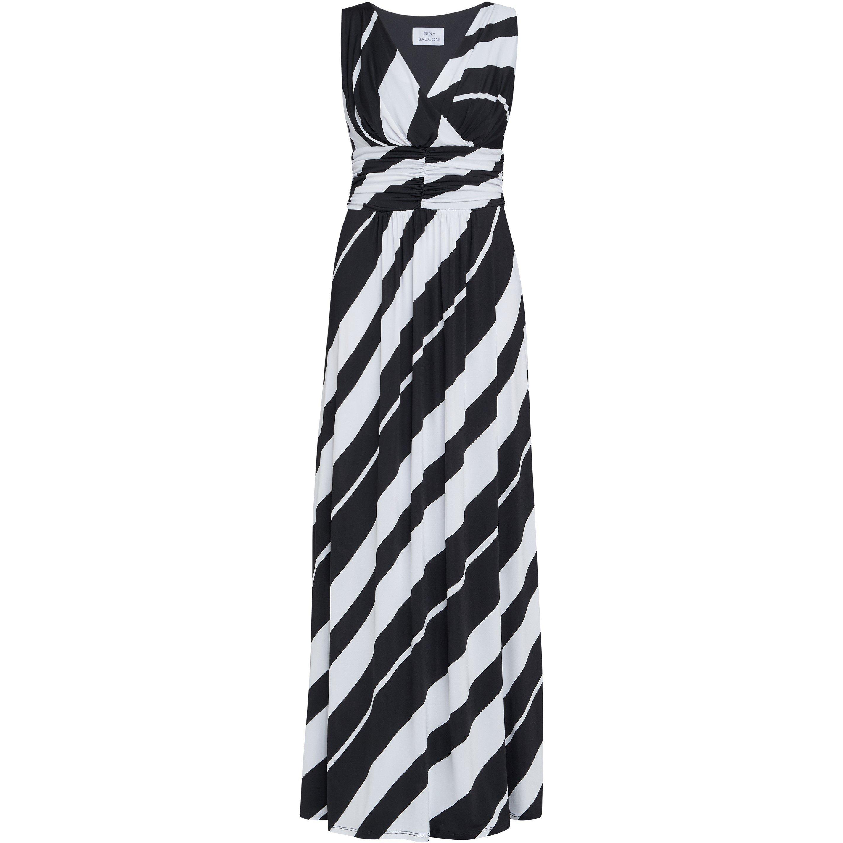 Black / White - Gina Bacconi - Lorah Jersey Maxi Dress - 4