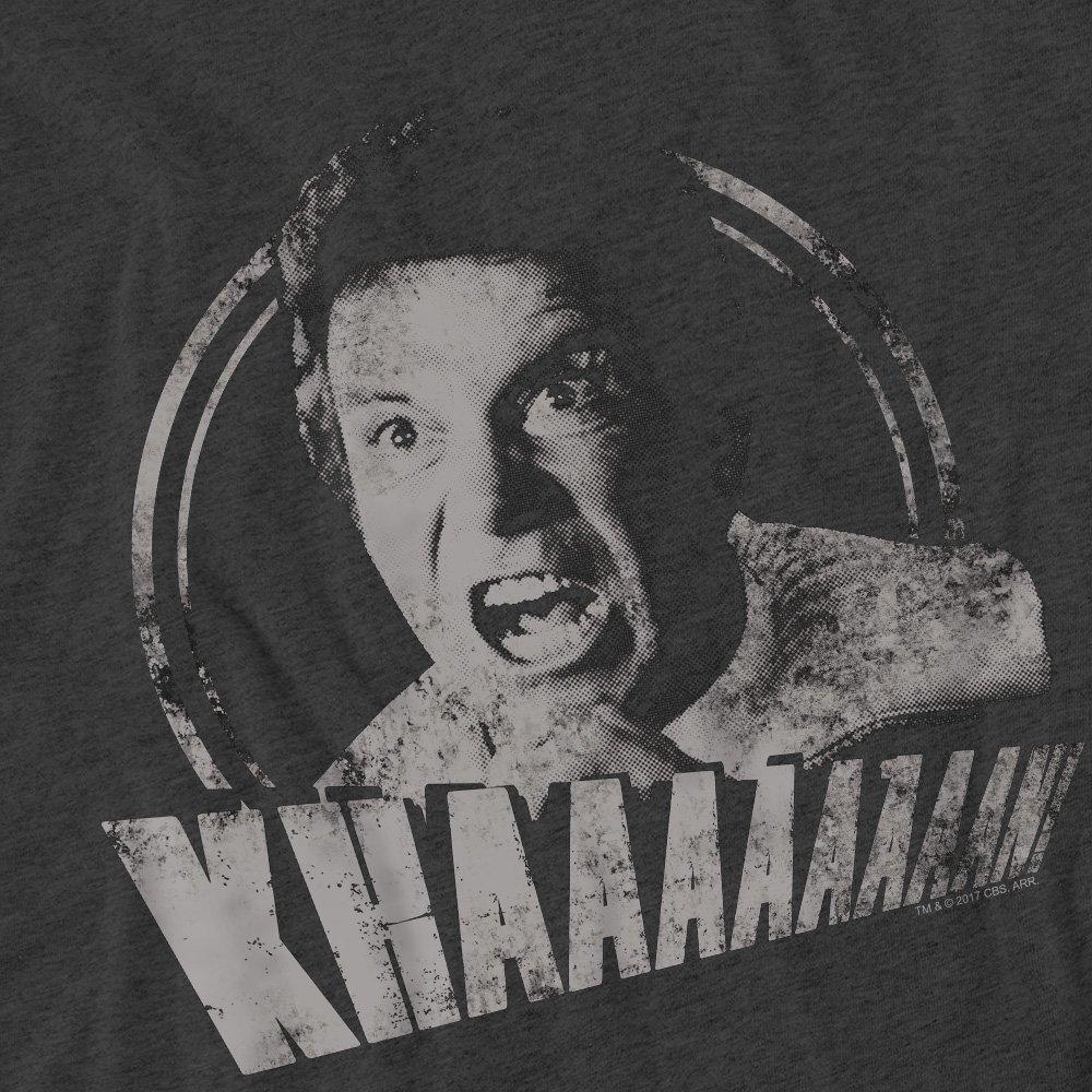 Grey - Star Trek - Star Trek Khan Distressed T-Shirt Charcoal - 2