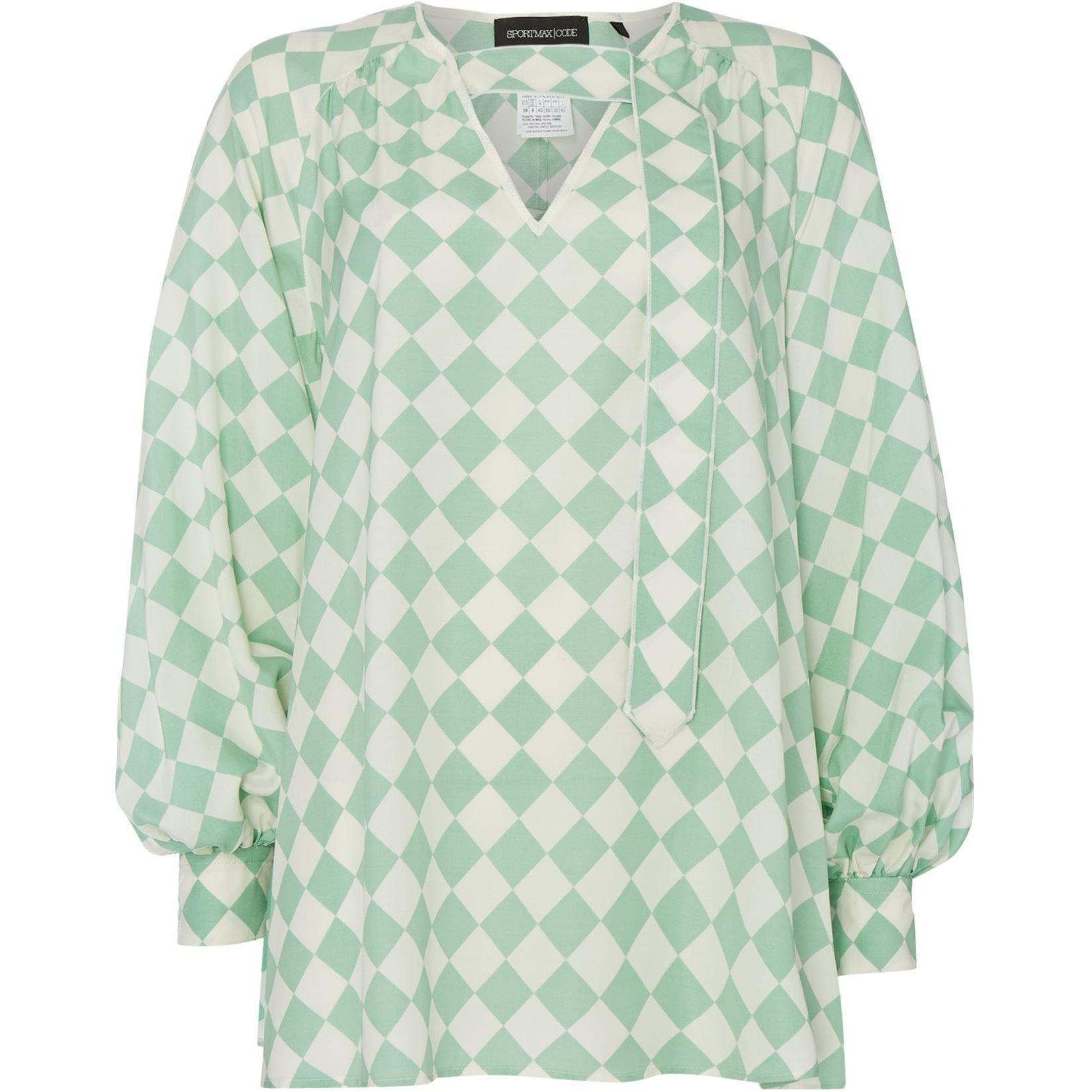 Pastel Green - Sportmax - Ora neck tie blouse - 1