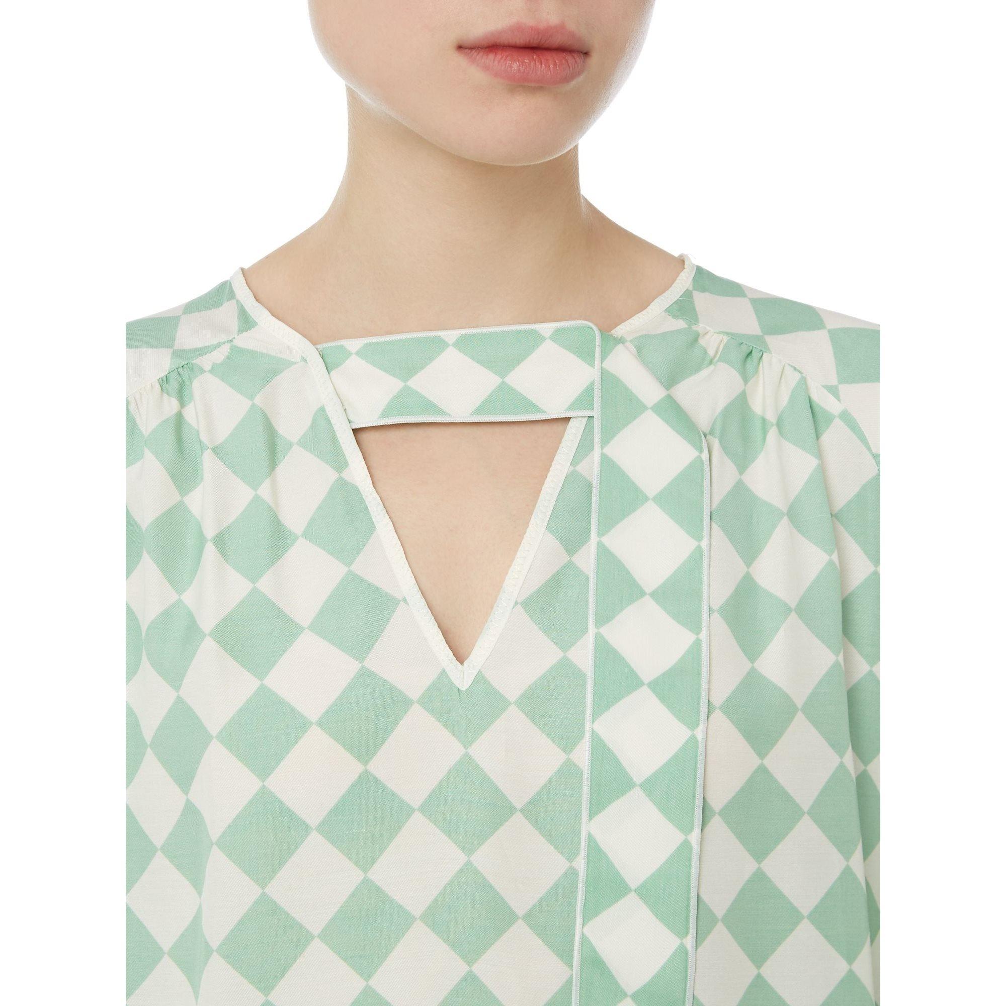 Pastel Green - Sportmax - Ora neck tie blouse - 4