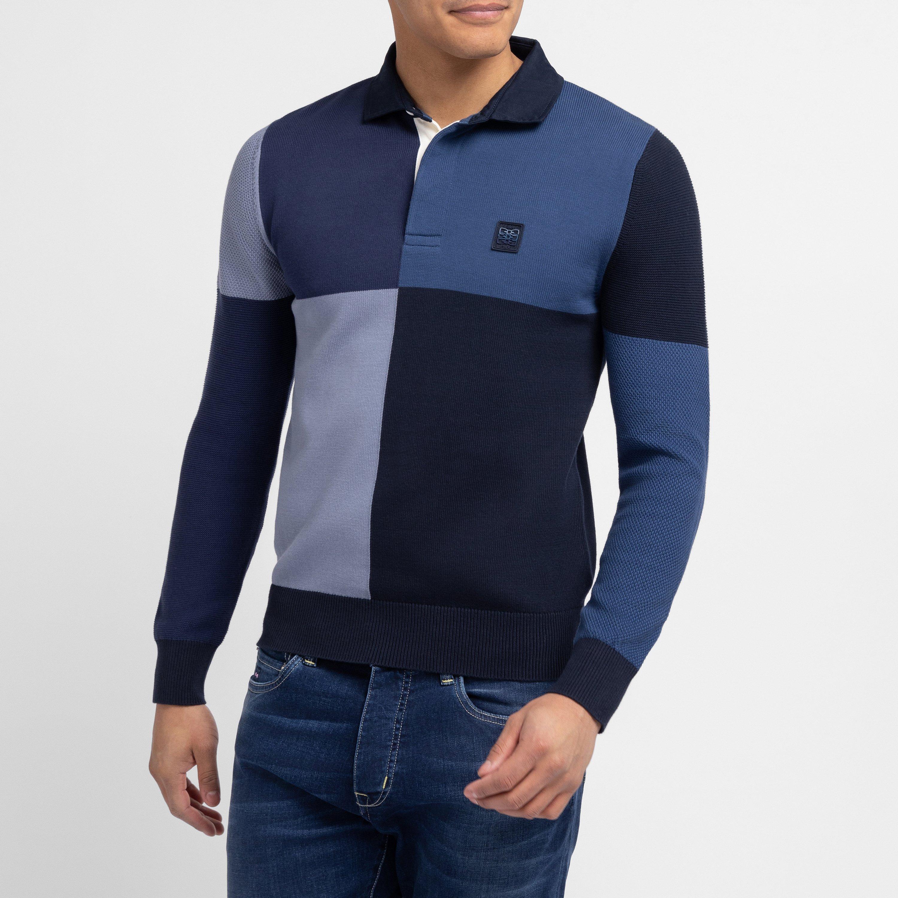 Blf1 - Eden Park - Blue colourblock jumper - 2