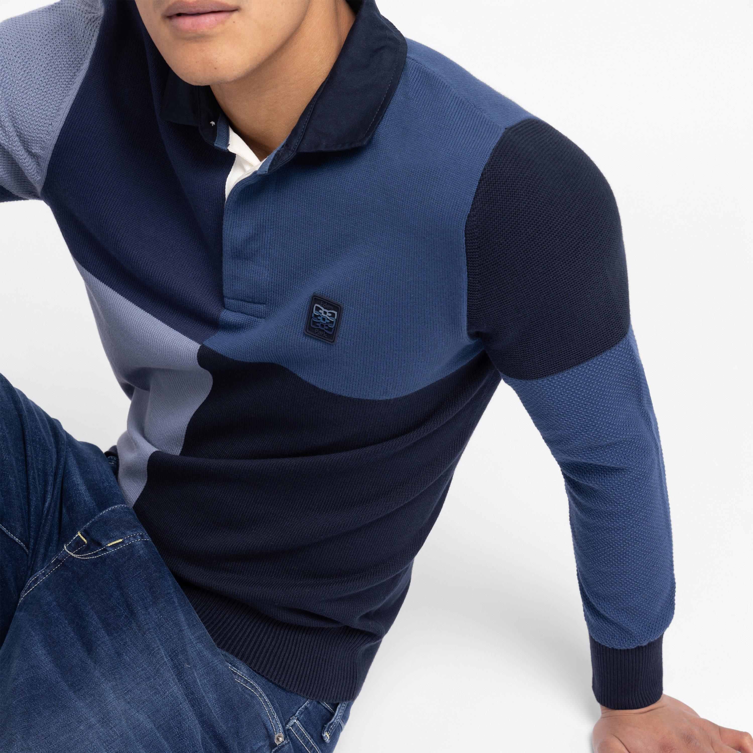 Blf1 - Eden Park - Blue colourblock jumper - 4